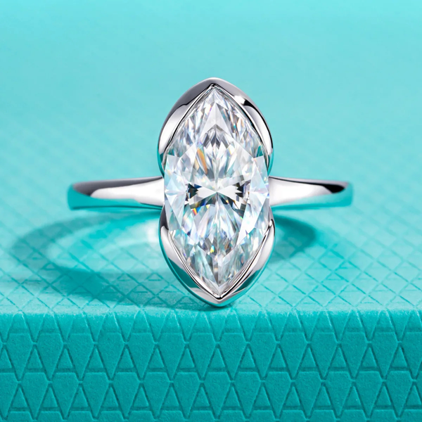 3 CT Marquise Cut Moissanite Engagement Ring