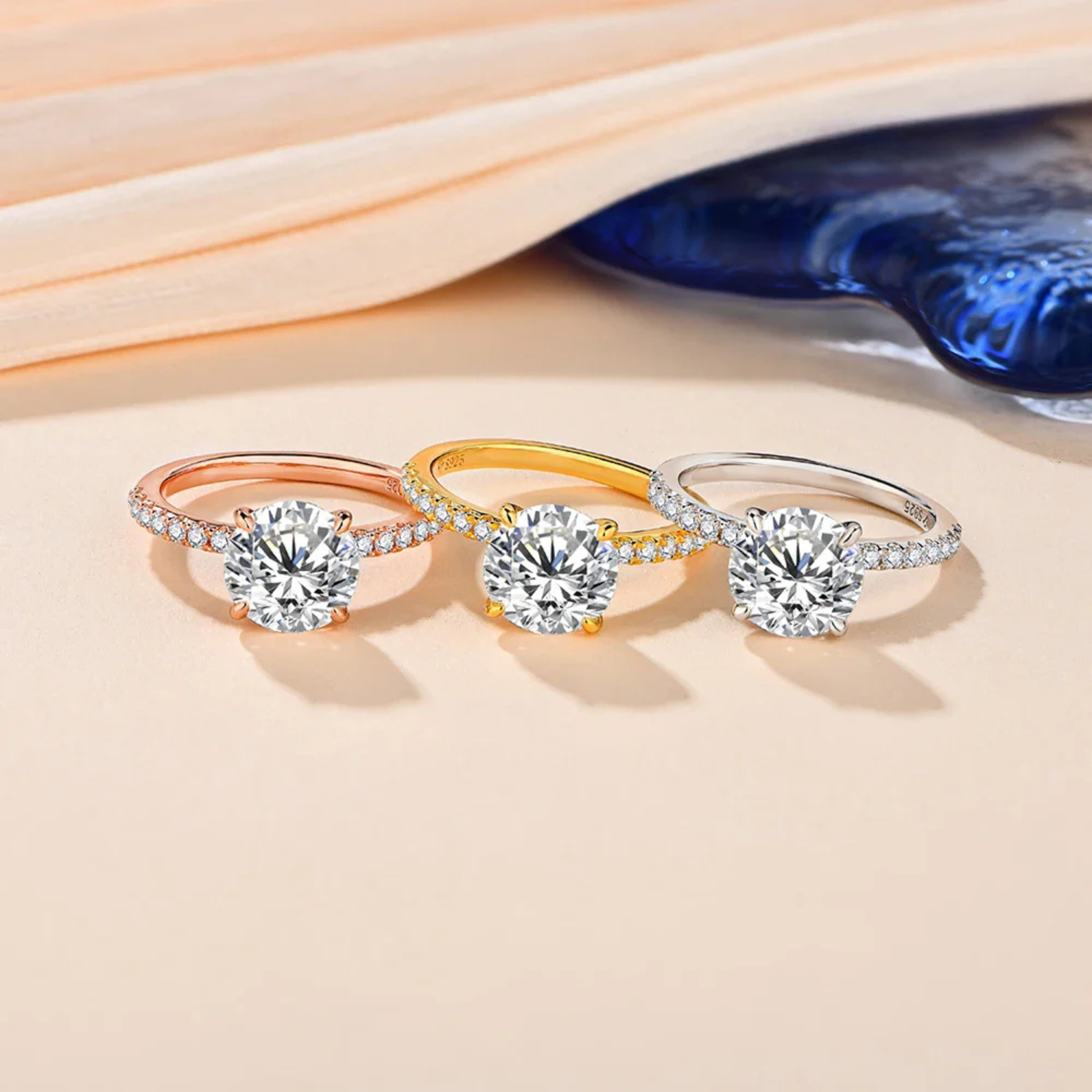 3 CT VVS1 D Color Moissanite Engagement Ring
