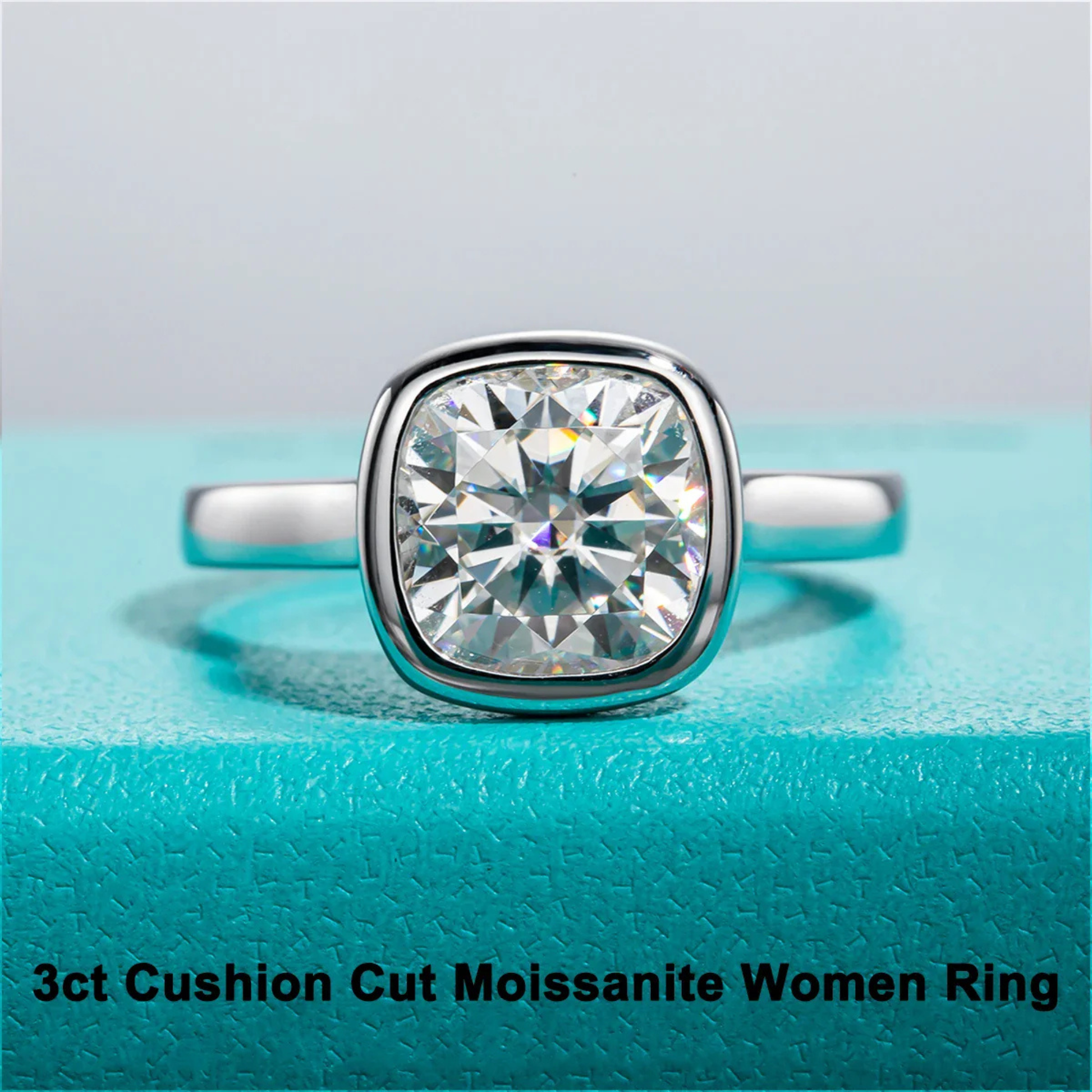 VVS1 D Color Moissanite Couple Rings