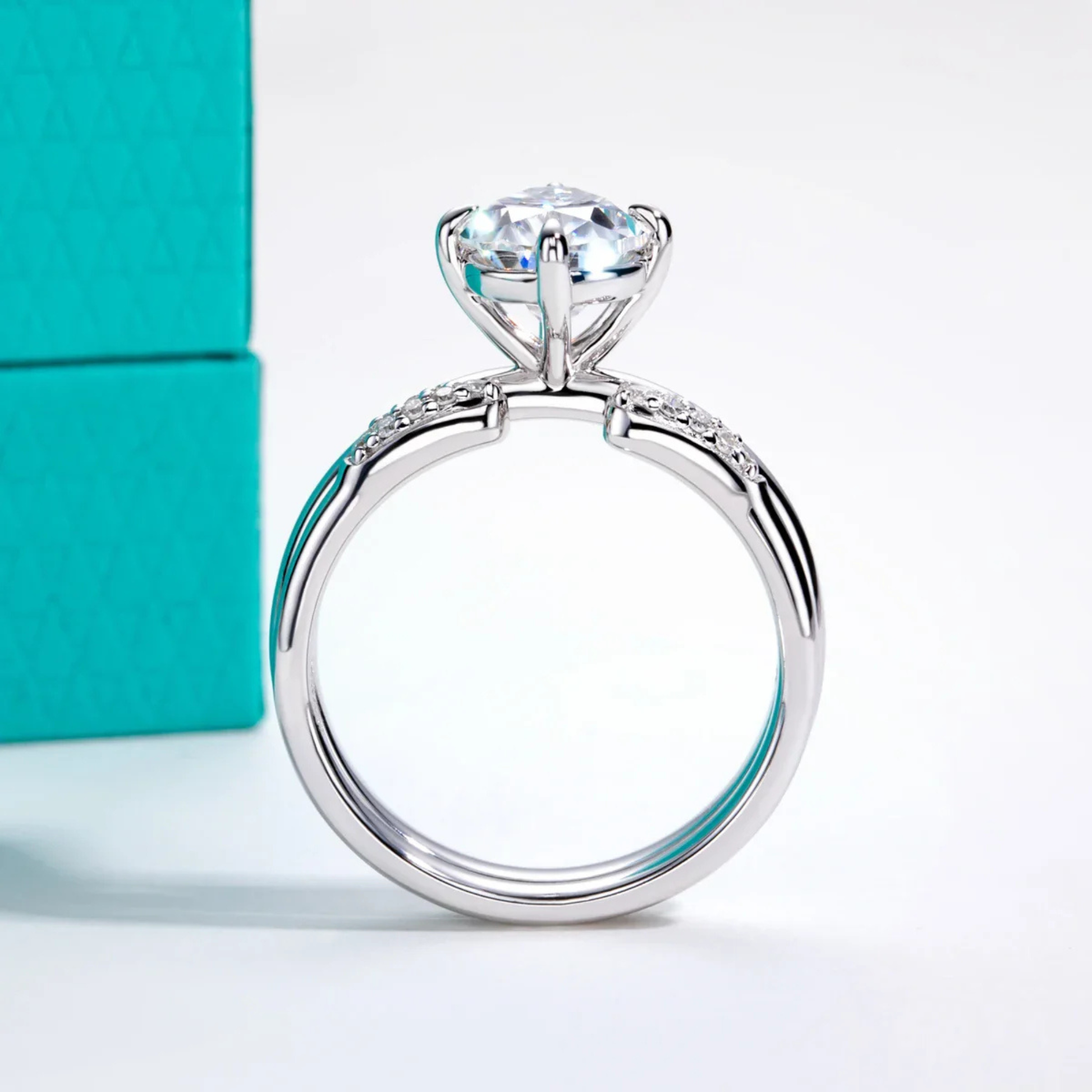 3 CT Pear Cut Moissanite Bridal Ring Set