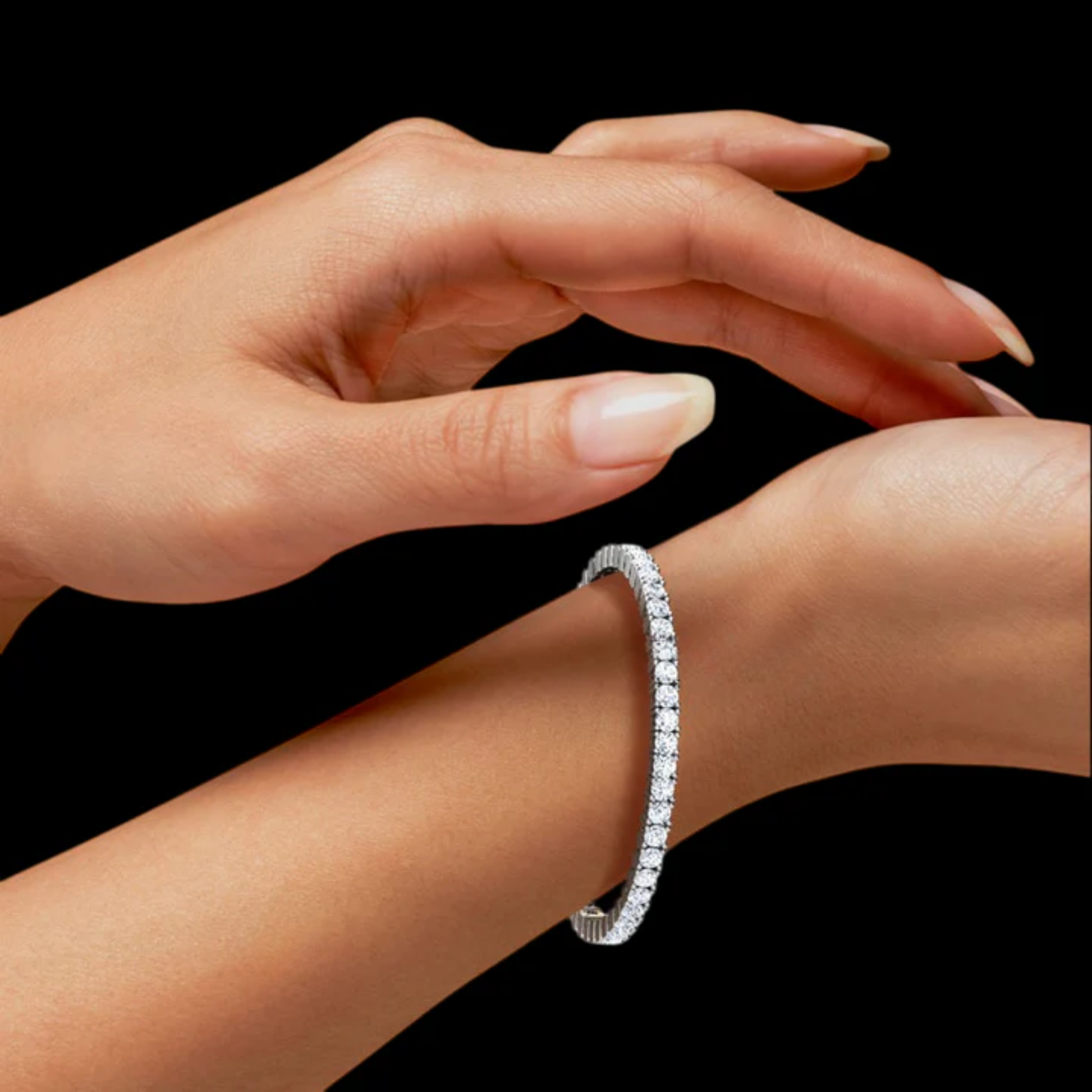 3.00MM Moissanite Round Diamond Unisex Tennis Bracelet