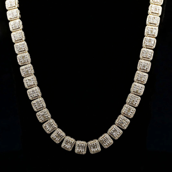 Elegant Look Hip Hop Style Moissanite Diamond Iced Out Cuban Chain For Men