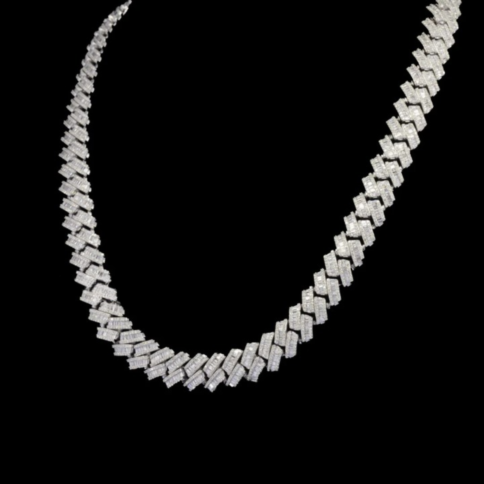 Fancy iced out moissanite diamond hip hop 16mm cuban link chain