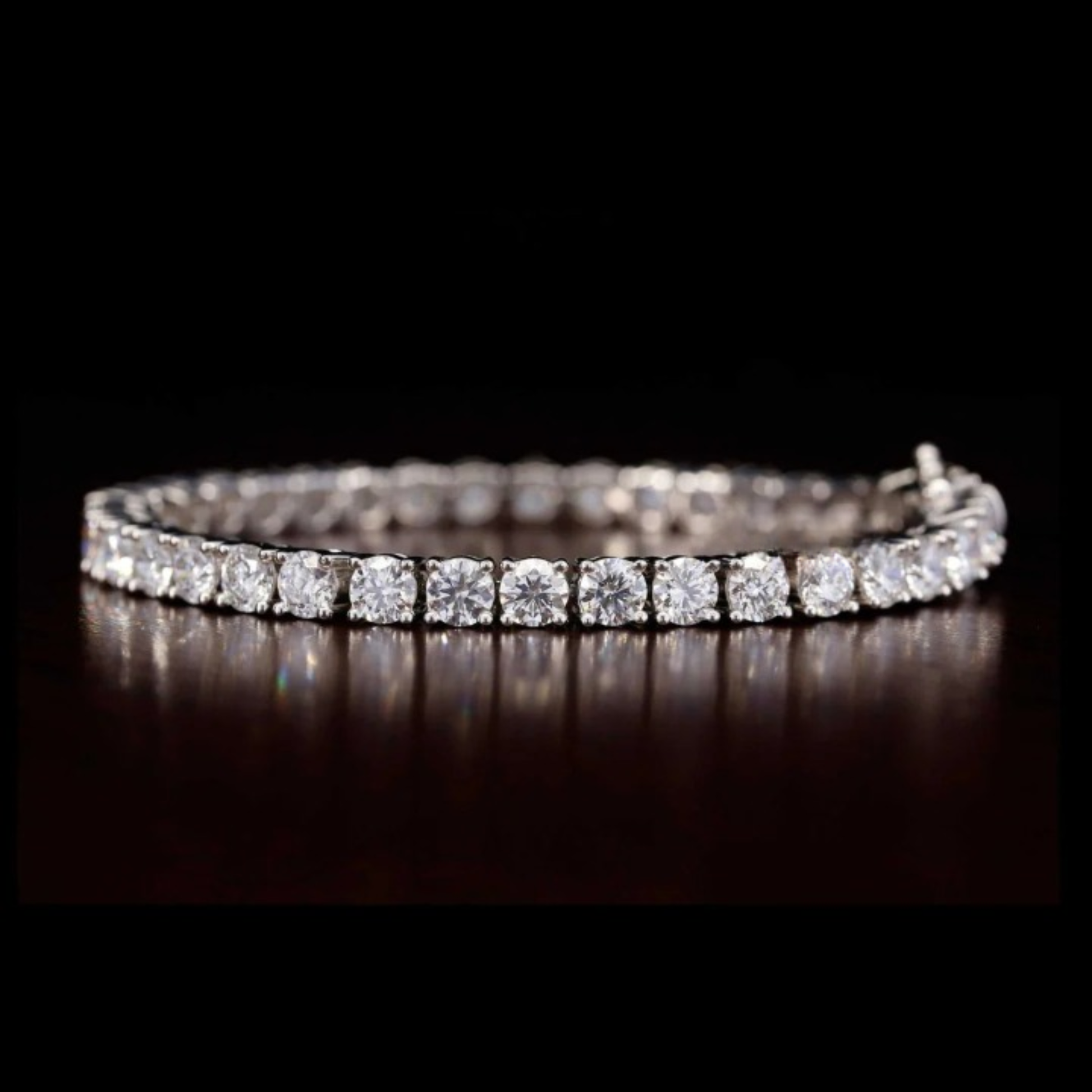 6 mm Round VVS Moissanite Tennis Bracelet
