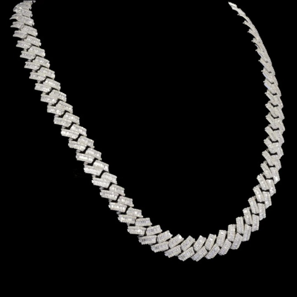 Fancy iced out moissanite diamond hip hop 16mm cuban link chain