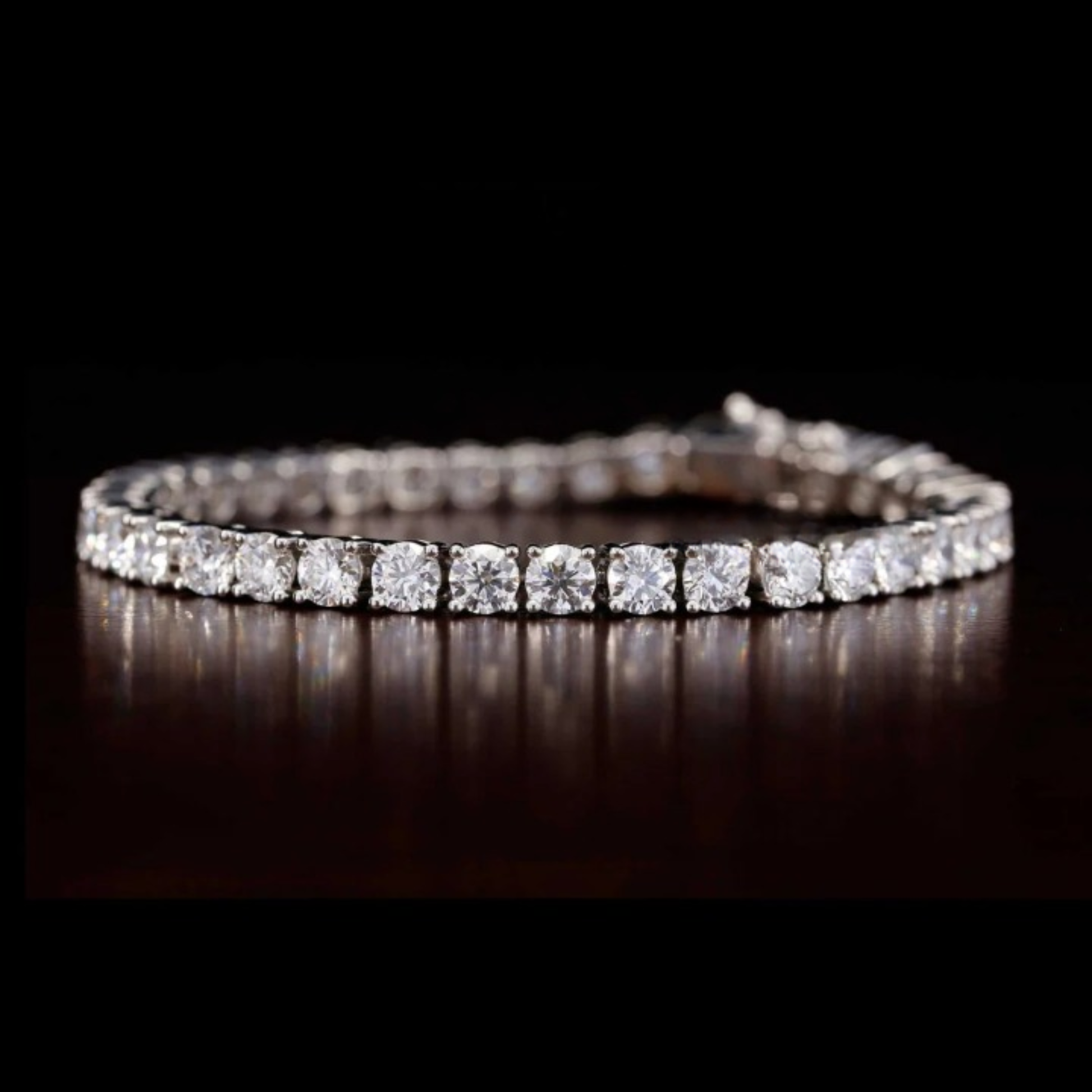 6 mm Round VVS Moissanite Tennis Bracelet