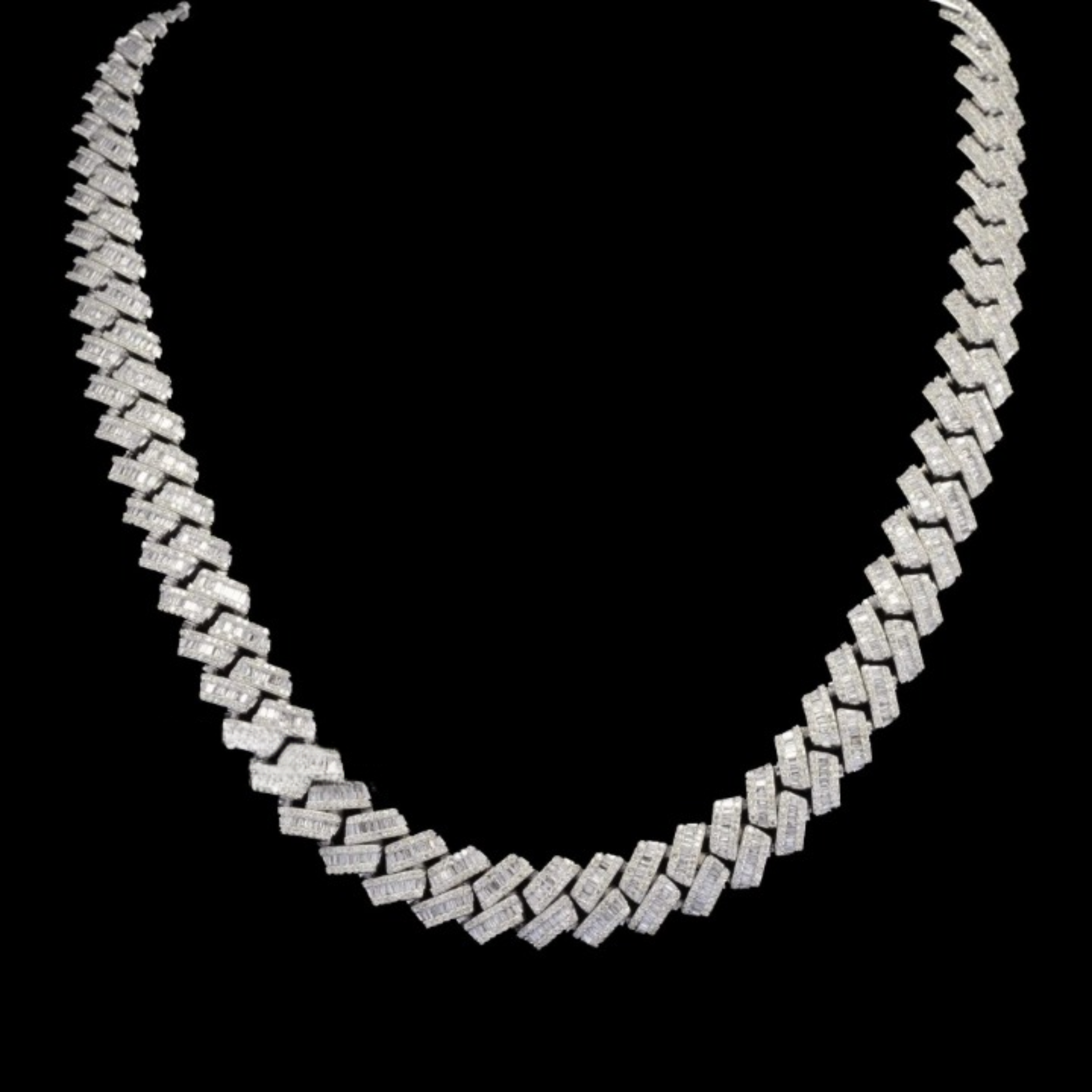 Fancy iced out moissanite diamond hip hop 16mm cuban link chain