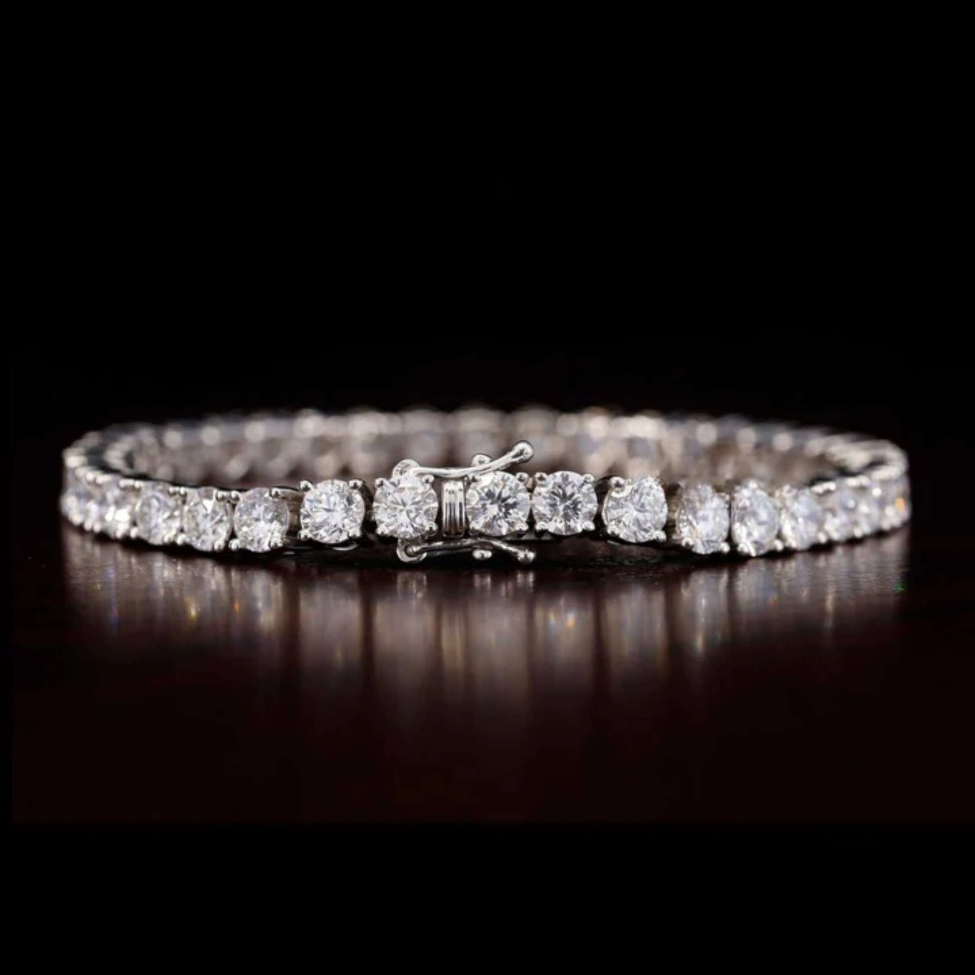 6 mm Round VVS Moissanite Tennis Bracelet