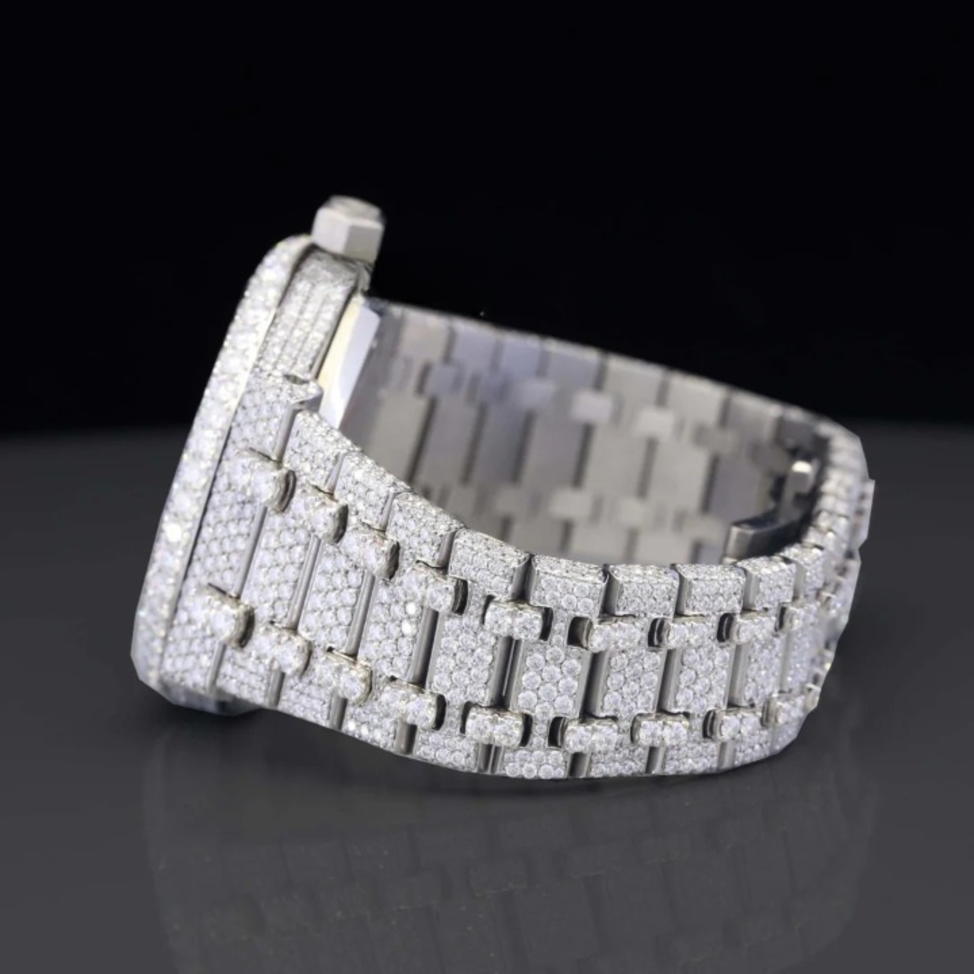 Unique Iced Out Moissanite Diamond Fully Automatic Watch For Men