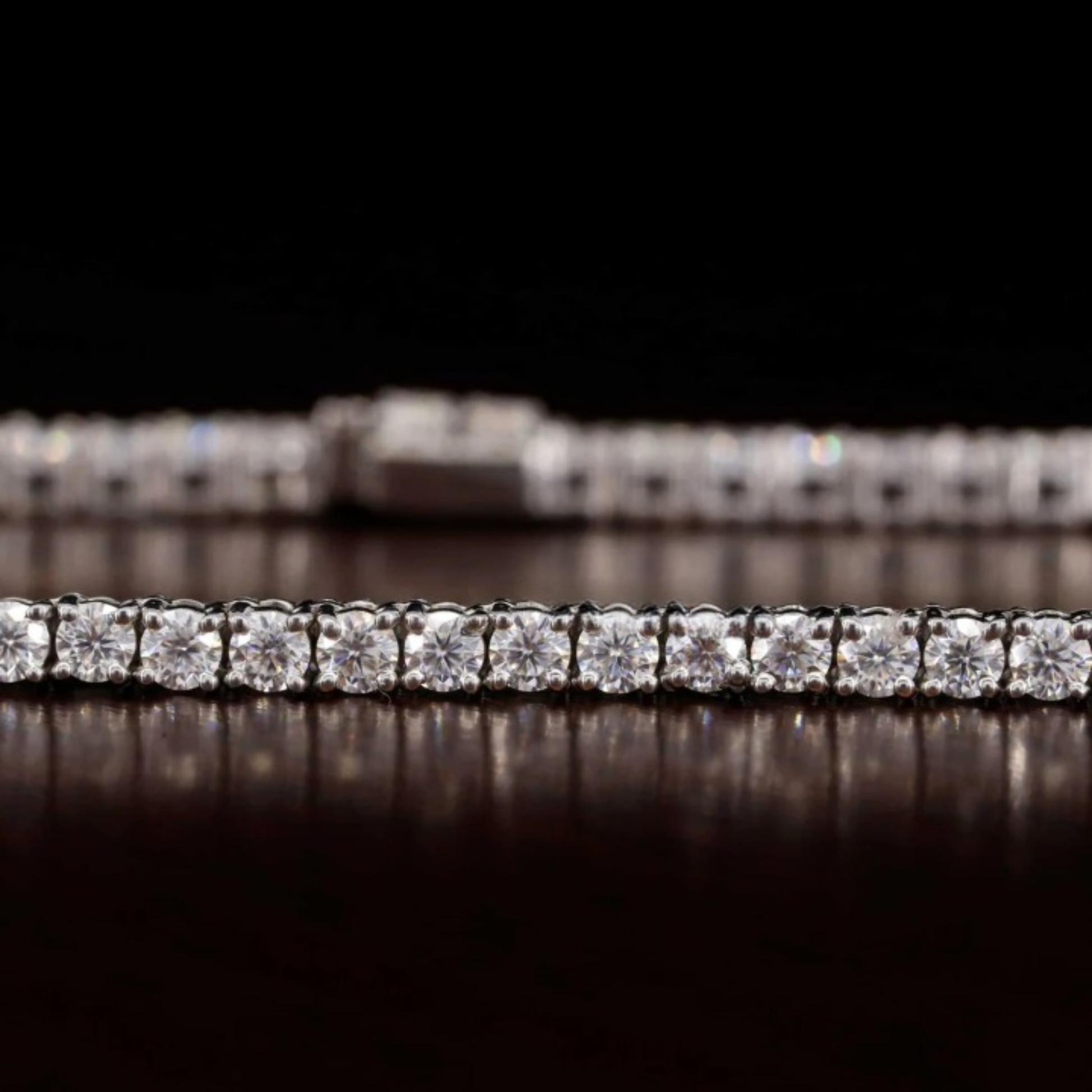4mm Round Cut Tennis Moissanite Unisex Chain