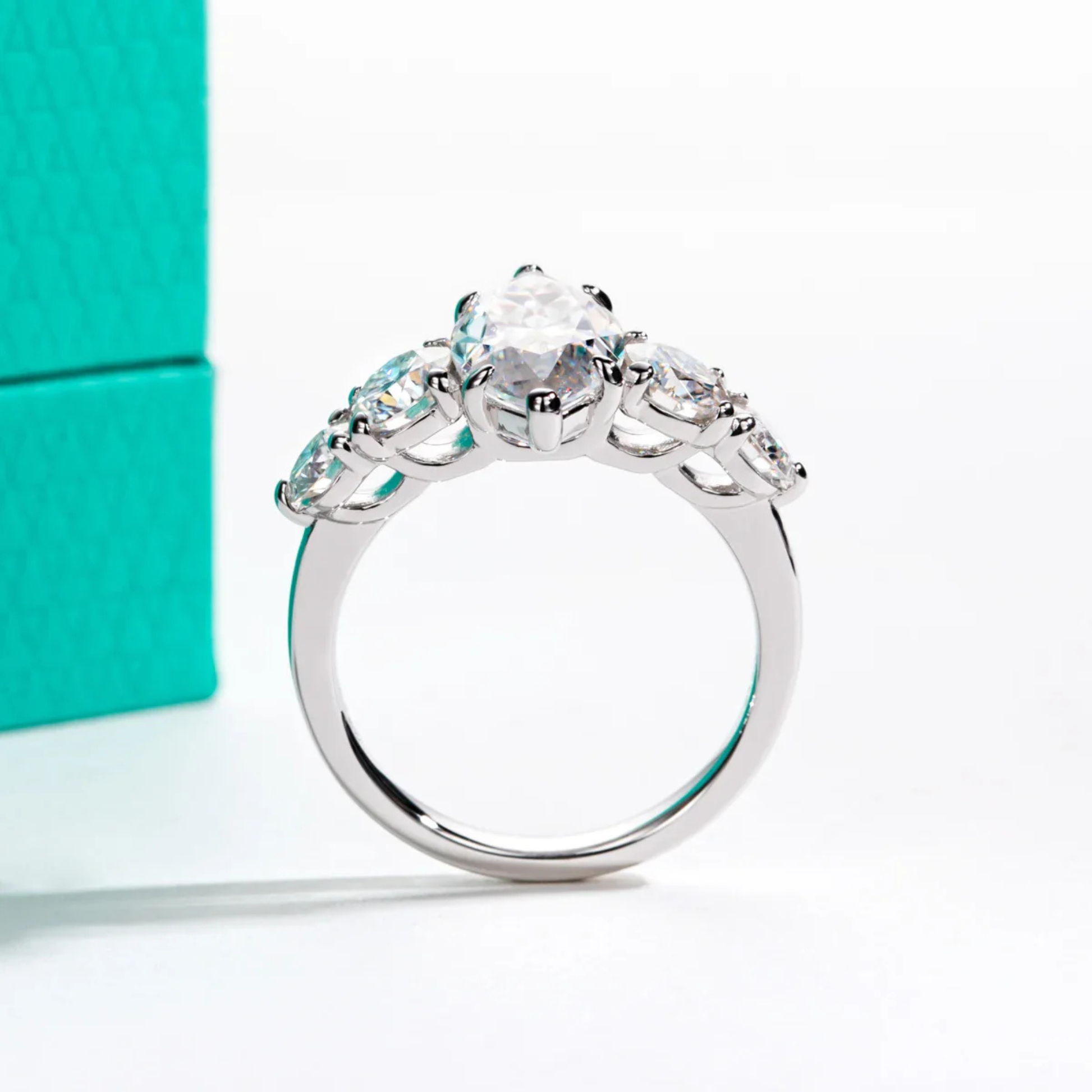 3 Carat Marquise Cut Moissanite Engagement Ring