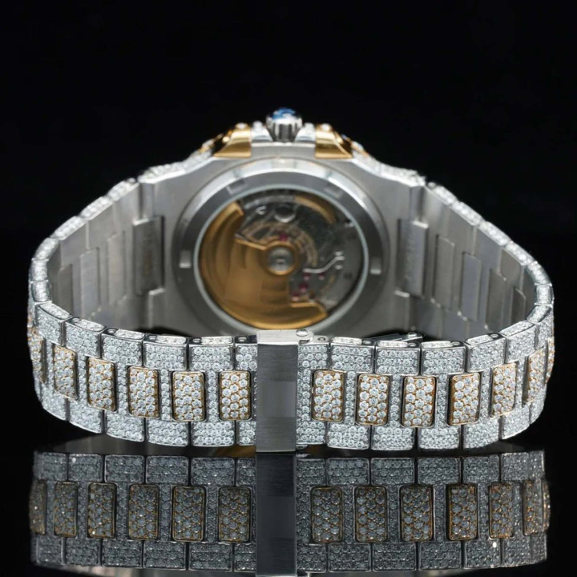 Amazing Mens Moissanite Watch Fully Iced Out For Men