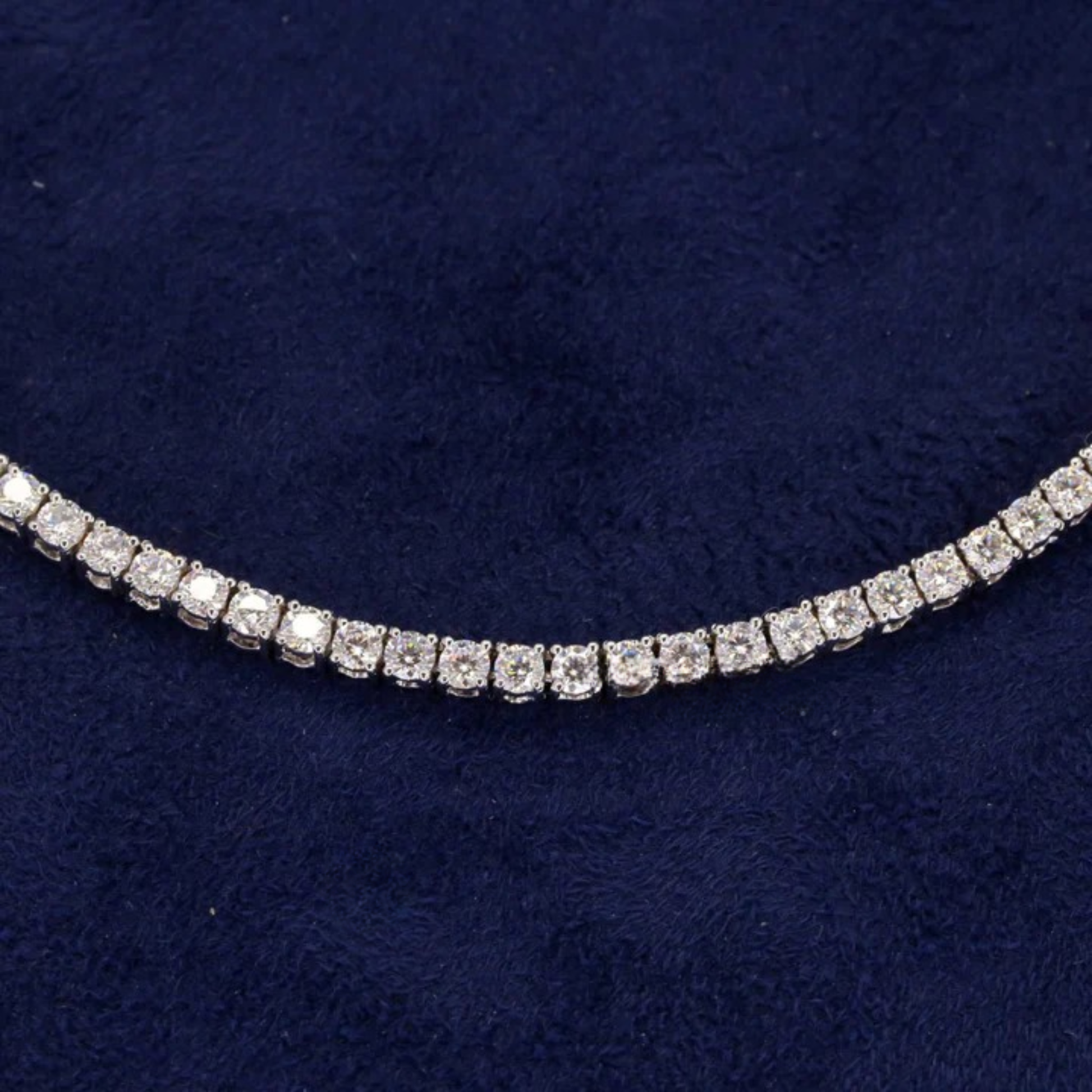 4mm Round Cut Tennis Moissanite Unisex Chain