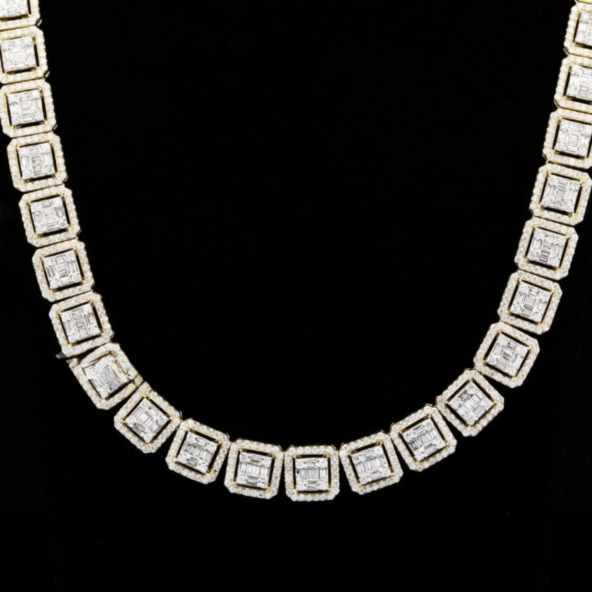 Elegant look hip hop style moissanite diamond iced out cuban chain