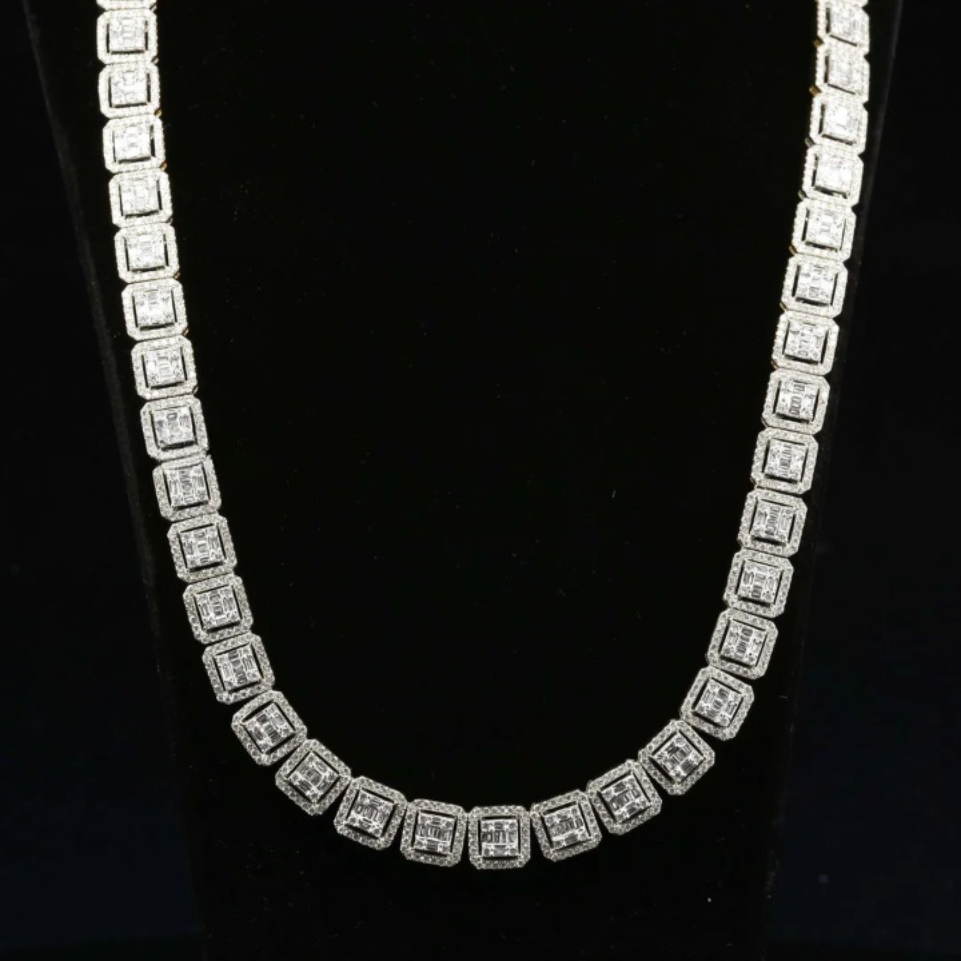 Elegant look hip hop style moissanite diamond iced out cuban chain