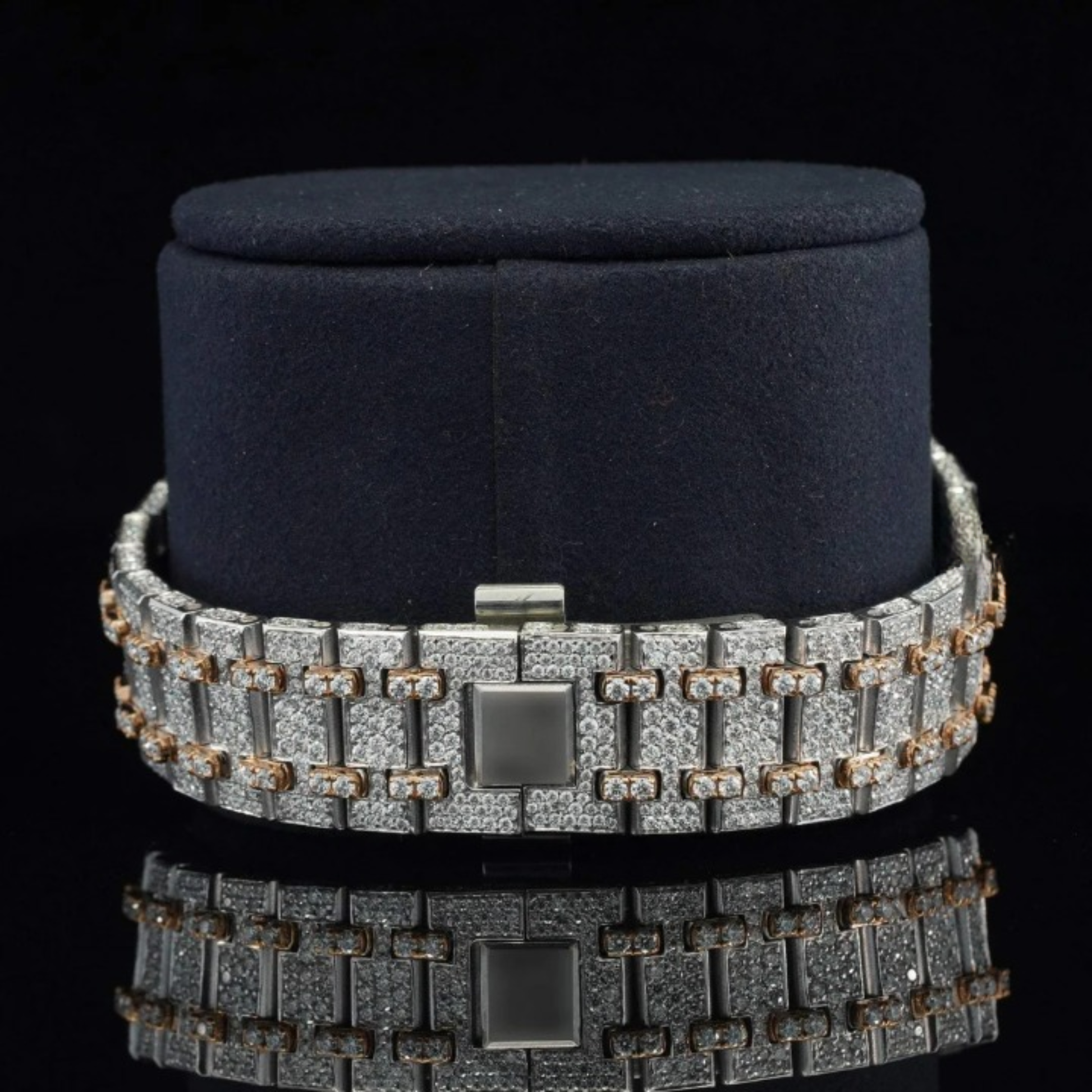 Iced Out Moissanite Diamond Automatic And Wrist Watch For Men