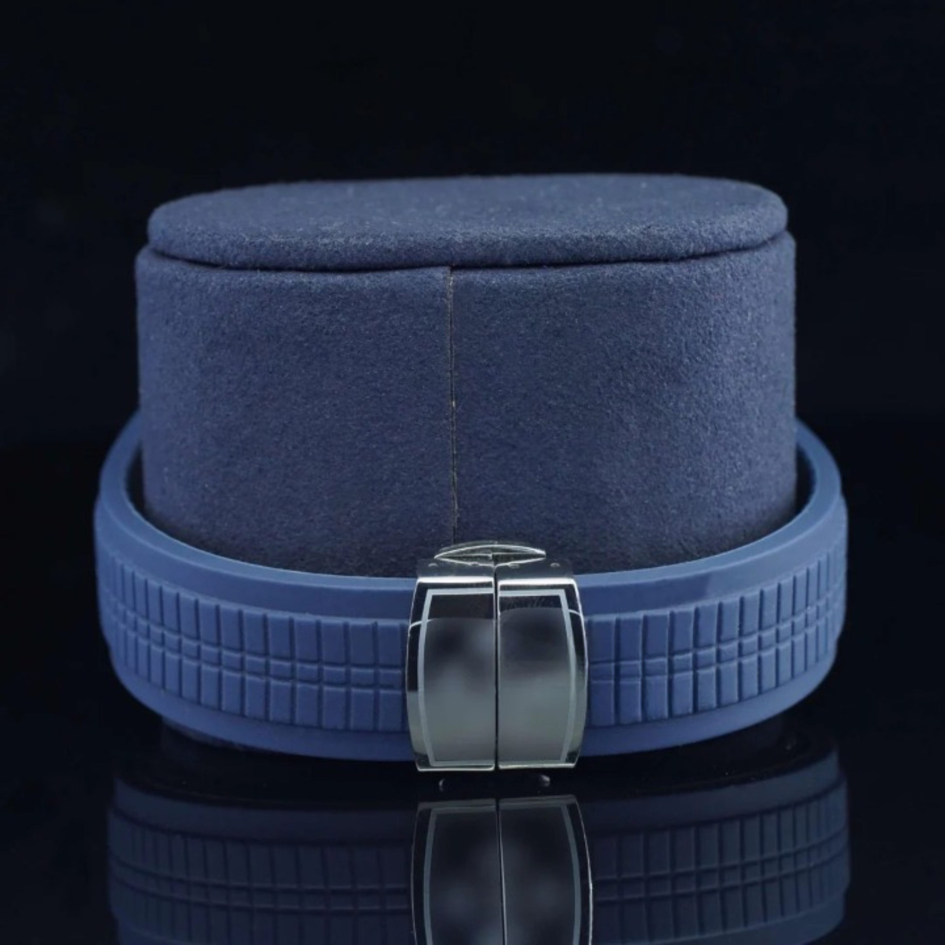 Iced Out Moissanite Watch Blue Color Belt Automatic Watch For Men
