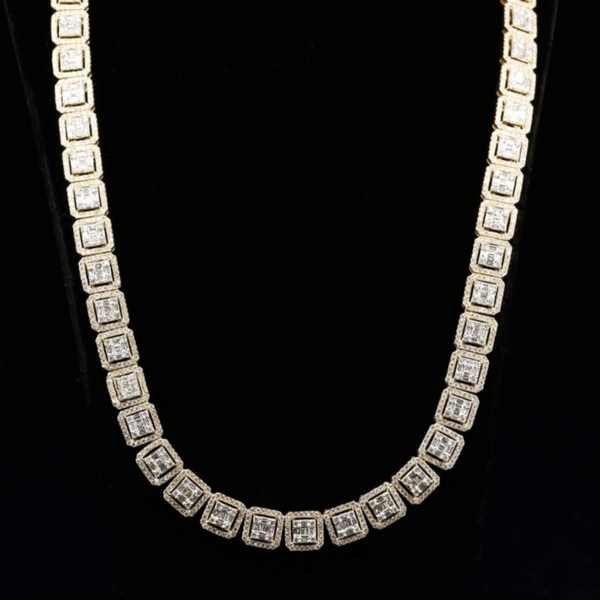 Elegant look hip hop style moissanite diamond iced out cuban chain