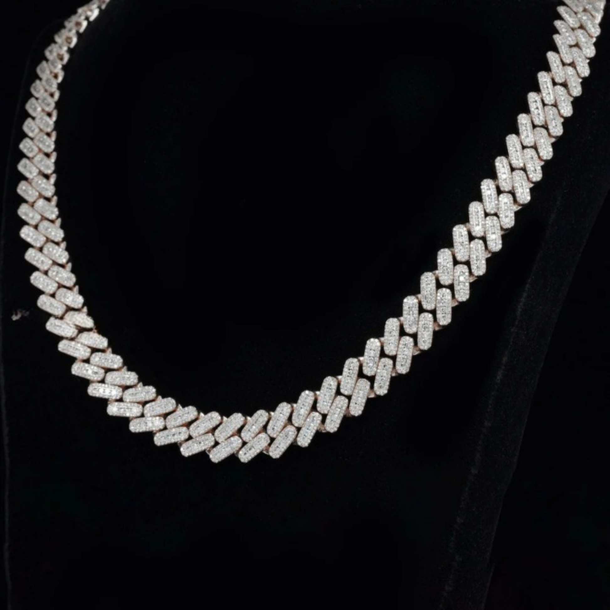 20mm Iced Out Moissanite Diamond Hip Hop Style Unisex Cuban Chain