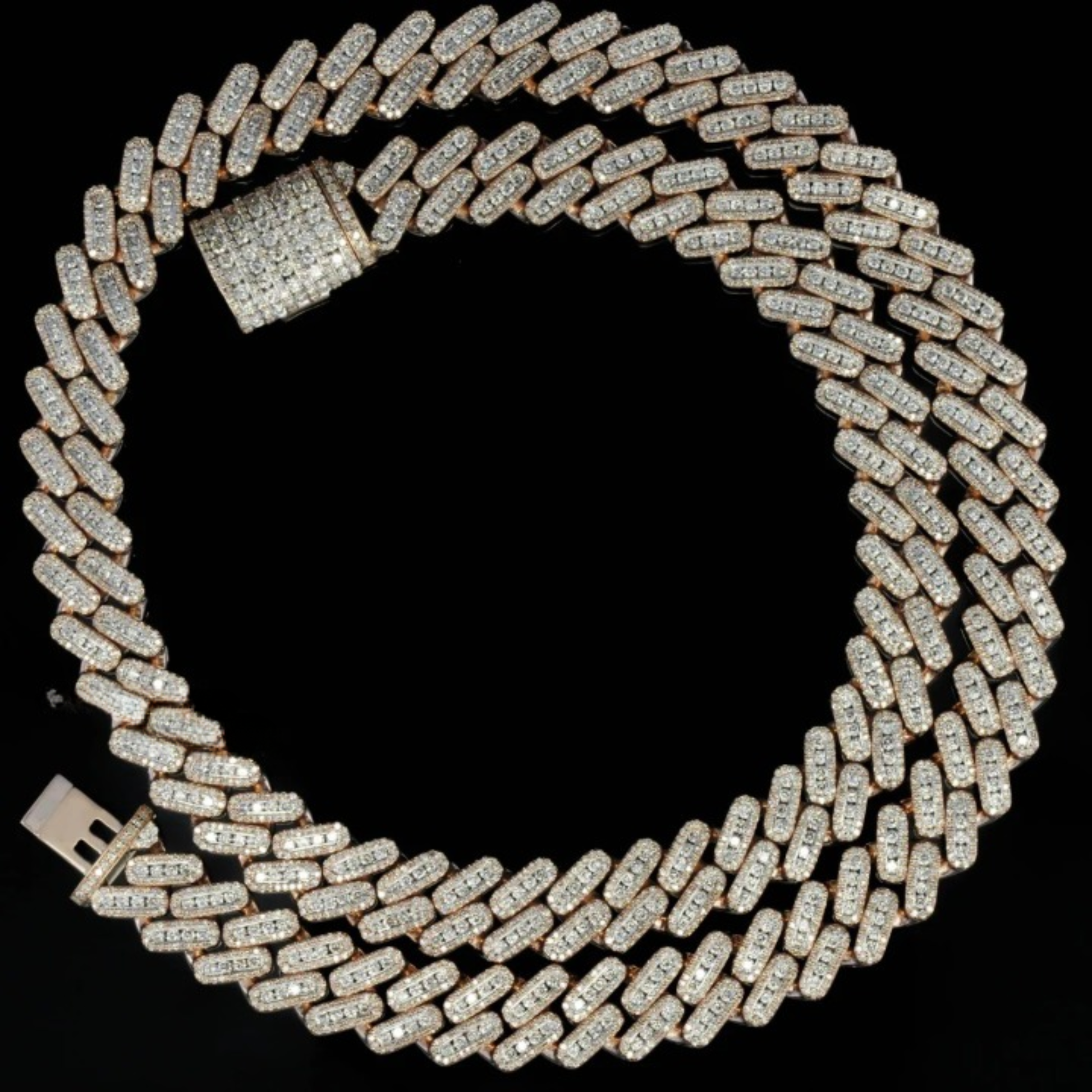 20mm Iced Out Moissanite Diamond Hip Hop Style Unisex Cuban Chain