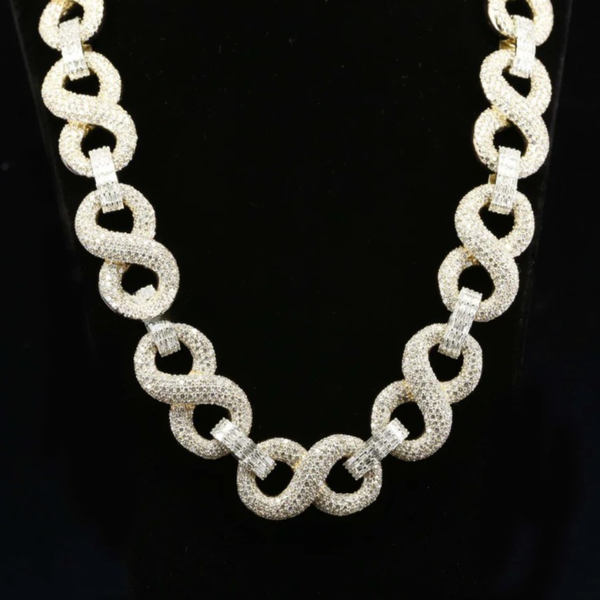20 mm Cuban Link Chain For Men Iced Out Moissanite Diamond