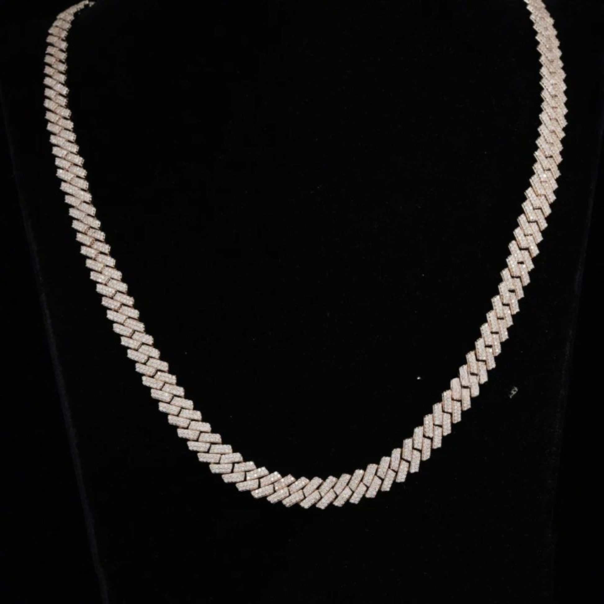14mm Hip Hop Style Fully Iced Out Moissanite Diamond Cuban Chain