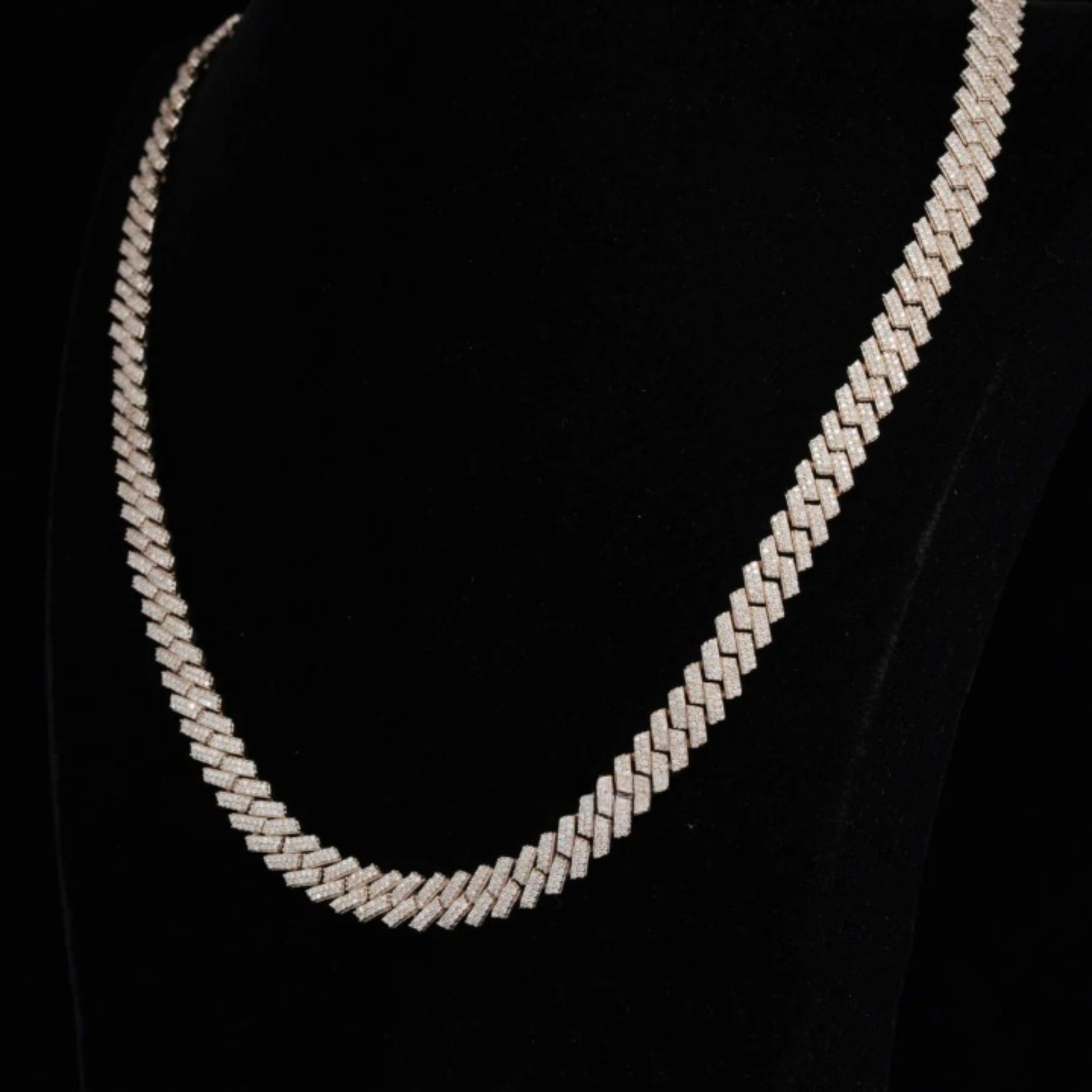 14mm Hip Hop Style Fully Iced Out Moissanite Diamond Cuban Chain