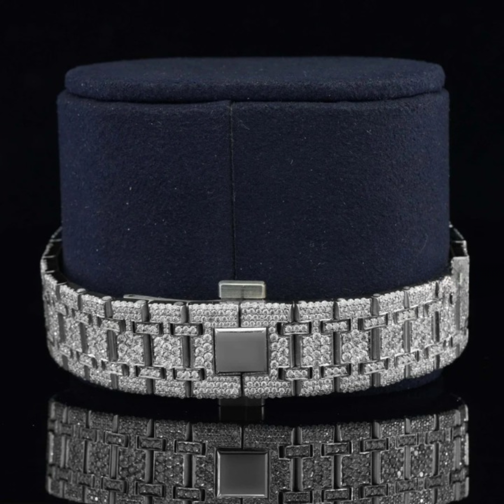 Magnificent Moissanite Diamond Iced Out Bust Down Watch For Men
