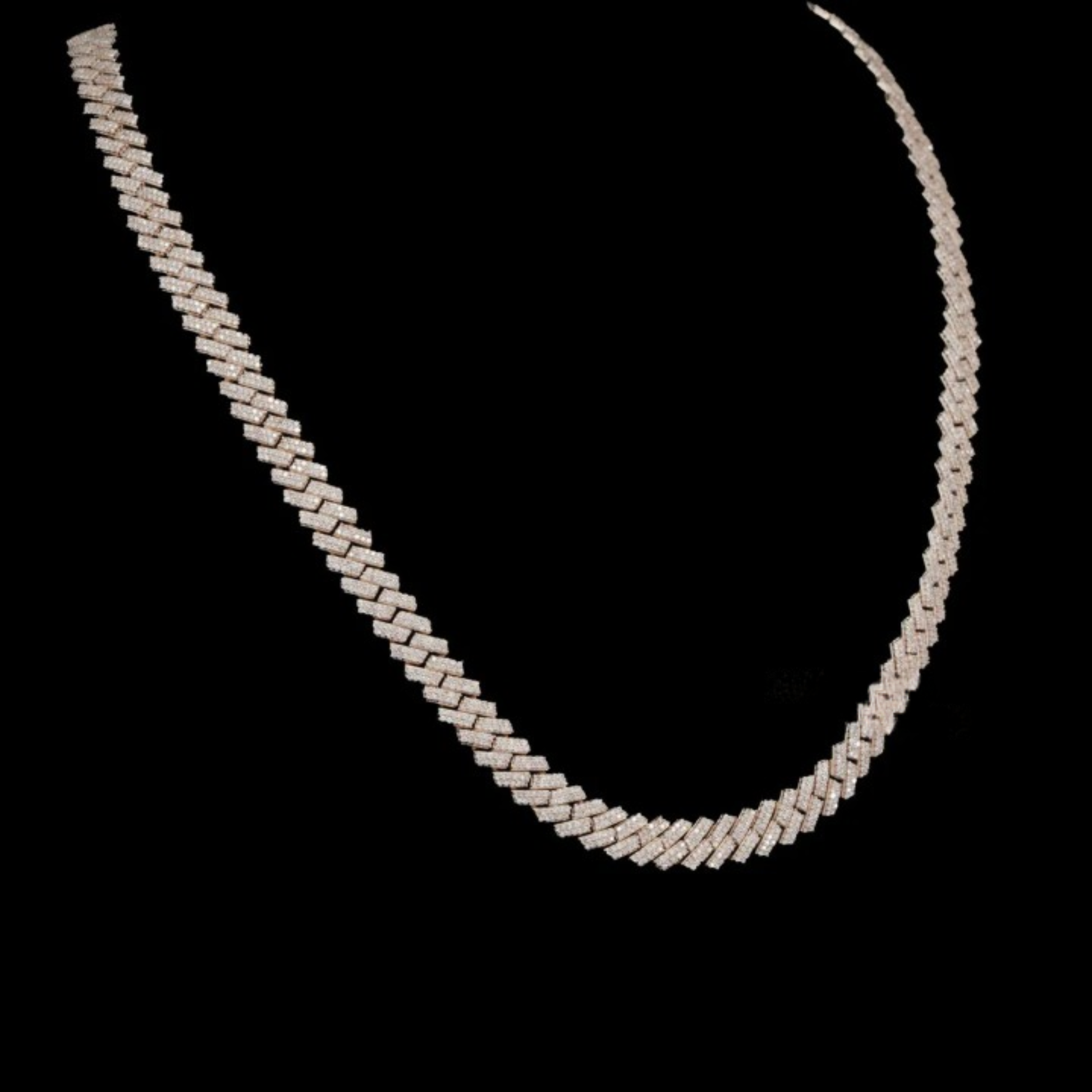 14mm Hip Hop Style Fully Iced Out Moissanite Diamond Cuban Chain
