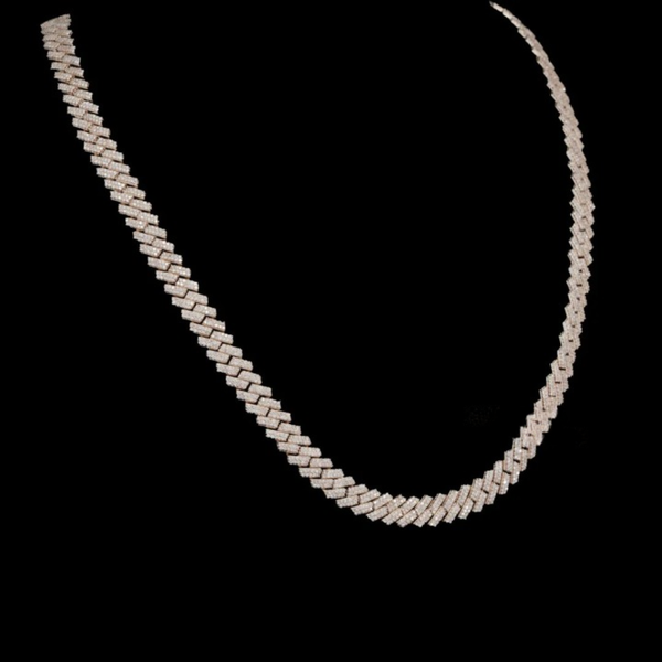 14mm Hip Hop Style Fully Iced Out Moissanite Diamond Cuban Chain