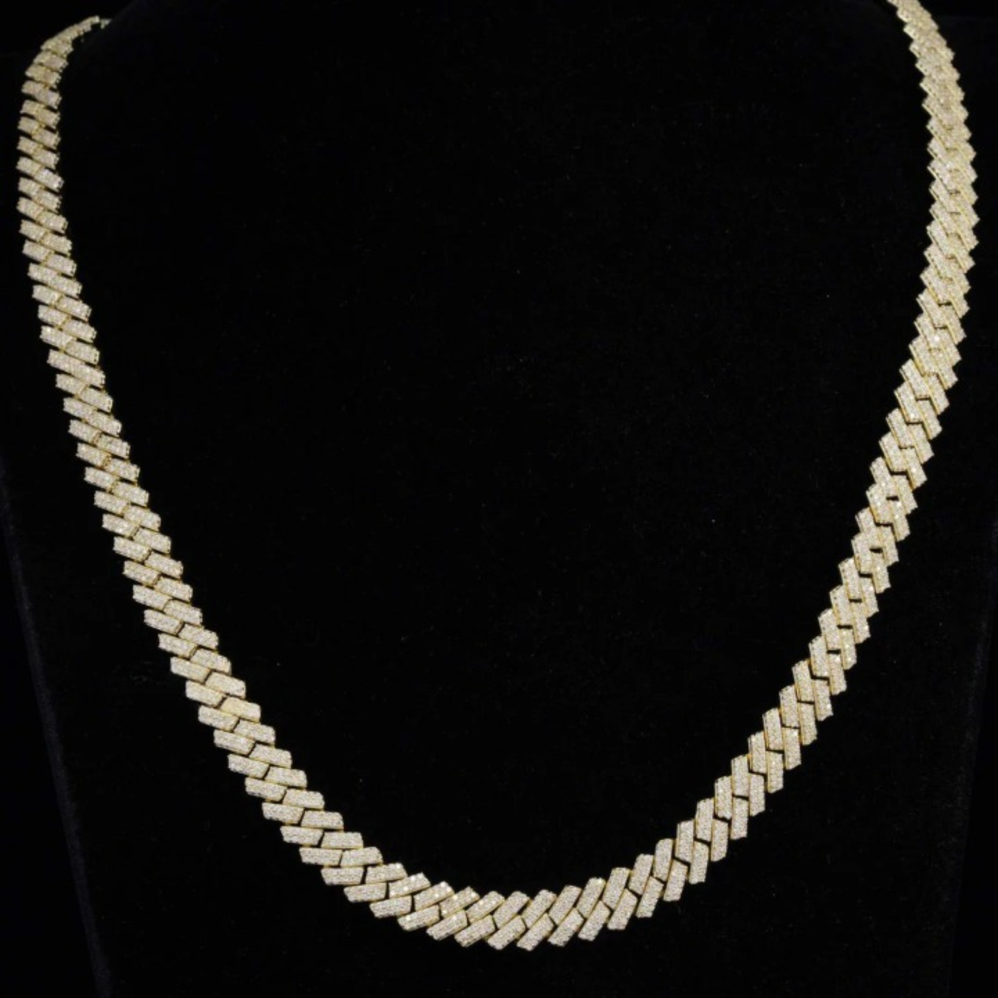 14mm Hip Hop Style Fully Iced Out Moissanite Diamond Cuban Chain