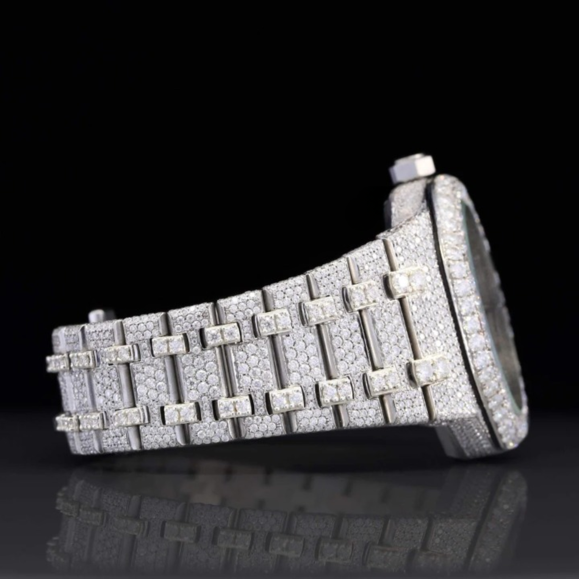 Royal Elegant Fully Iced Out Moissanite Diamond Automatic Wrist Watch For Men