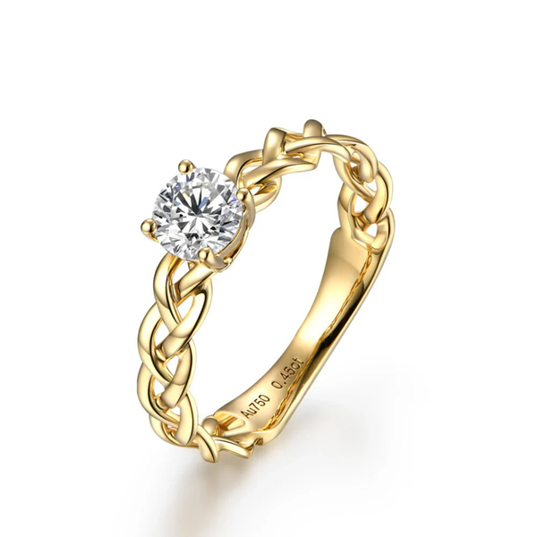 5.0mm Brilliant Cut Moissanite Ring