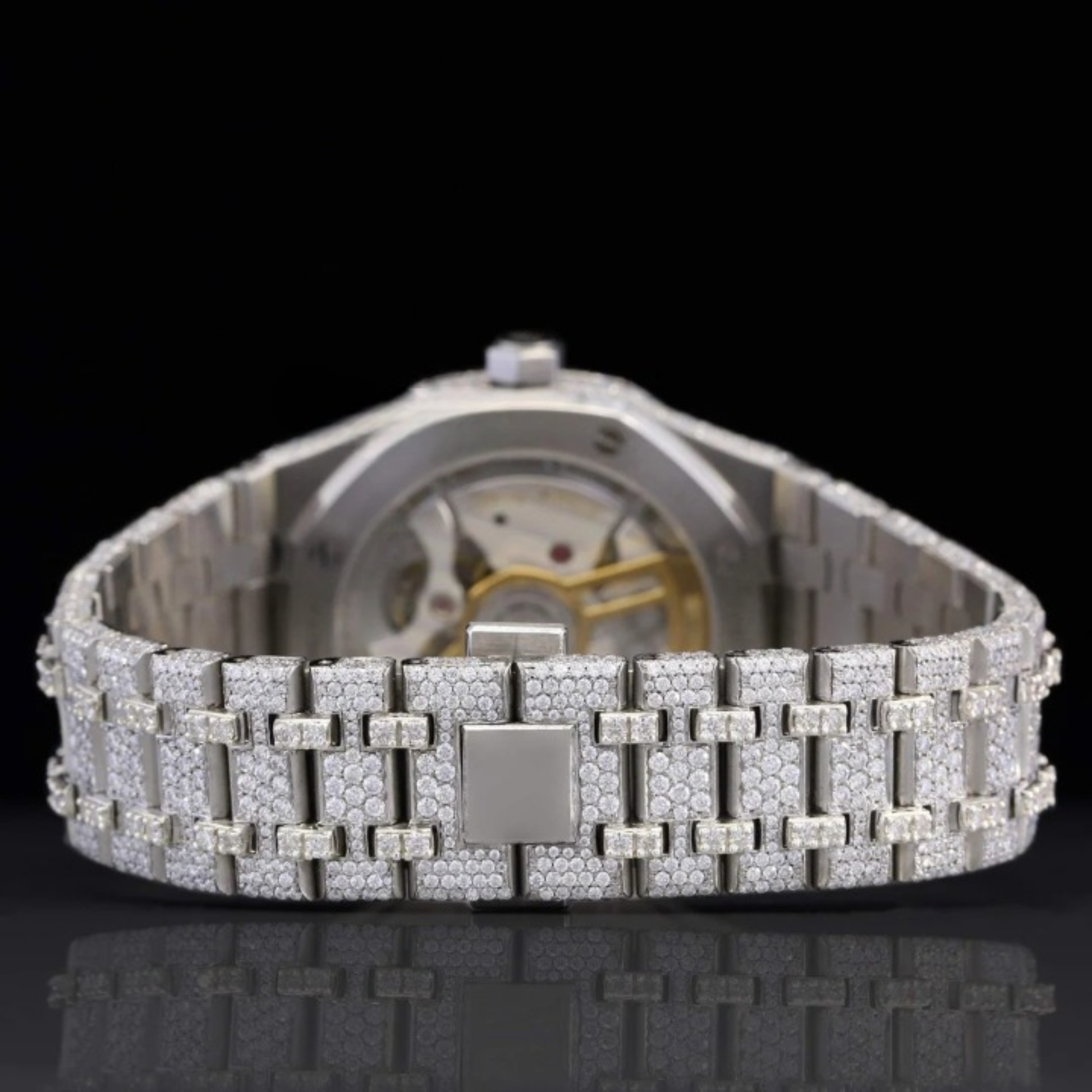 Royal Elegant Fully Iced Out Moissanite Diamond Automatic Wrist Watch For Men