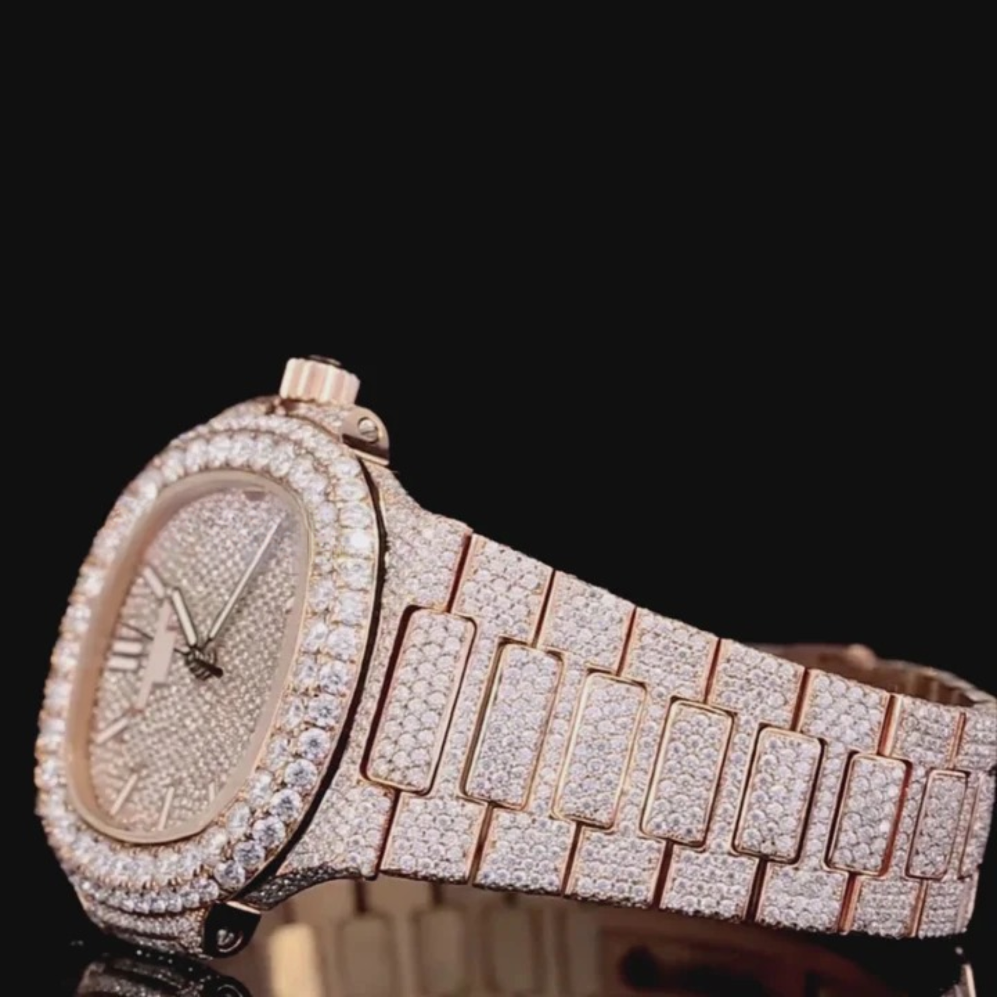 Sapphire Crystal Glass Automatic Moissanite Watch For Men