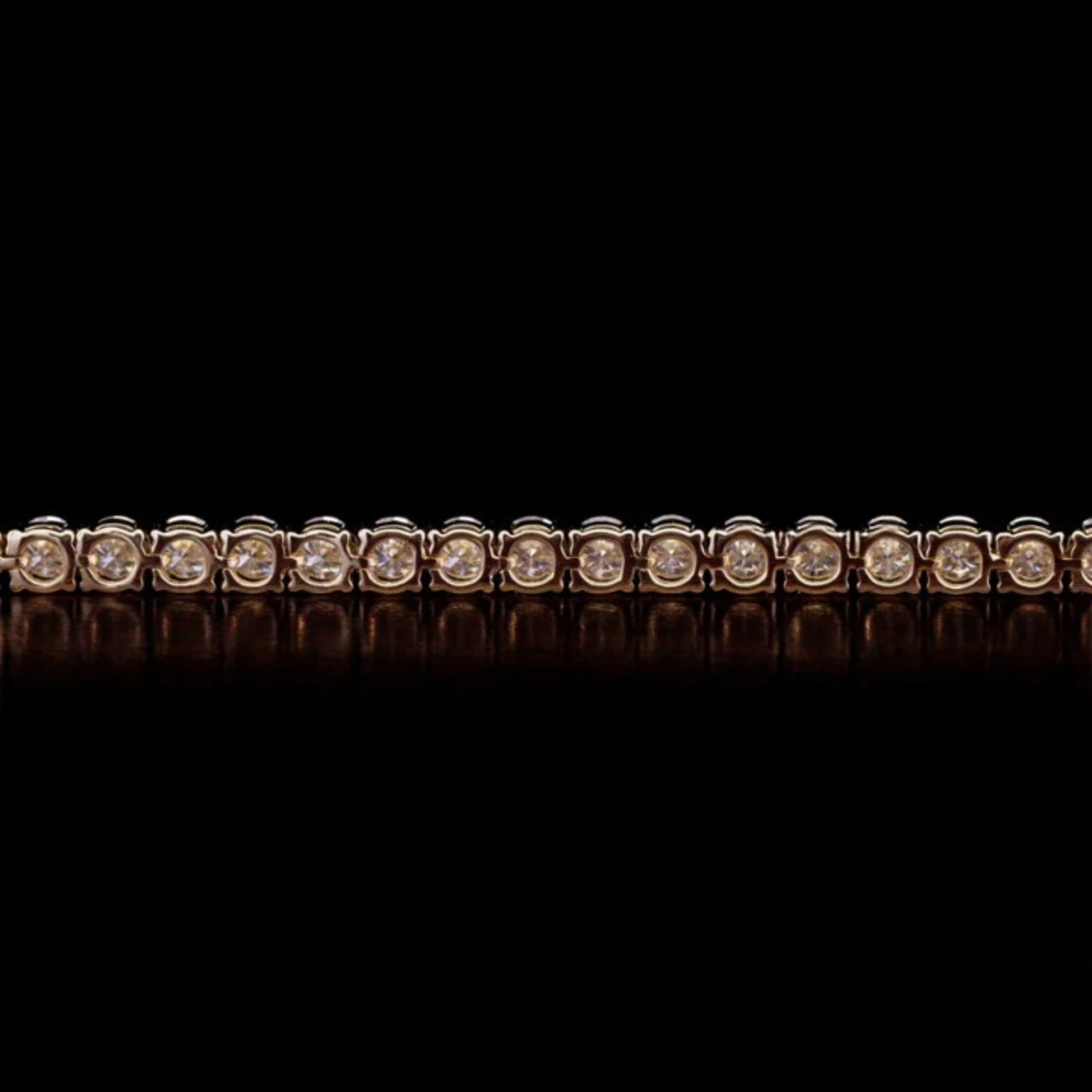 4.00MM Moissanite Round Diamond Unisex Tennis Bracelet