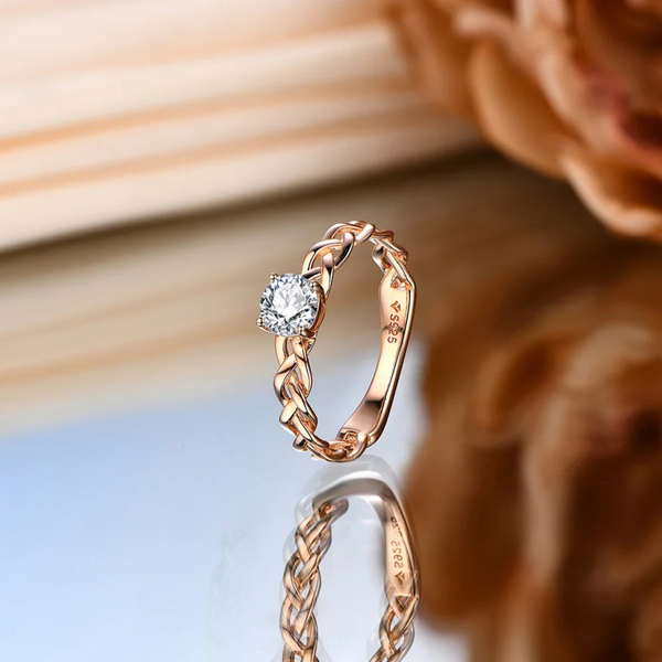 5.0mm Brilliant Cut Moissanite Ring