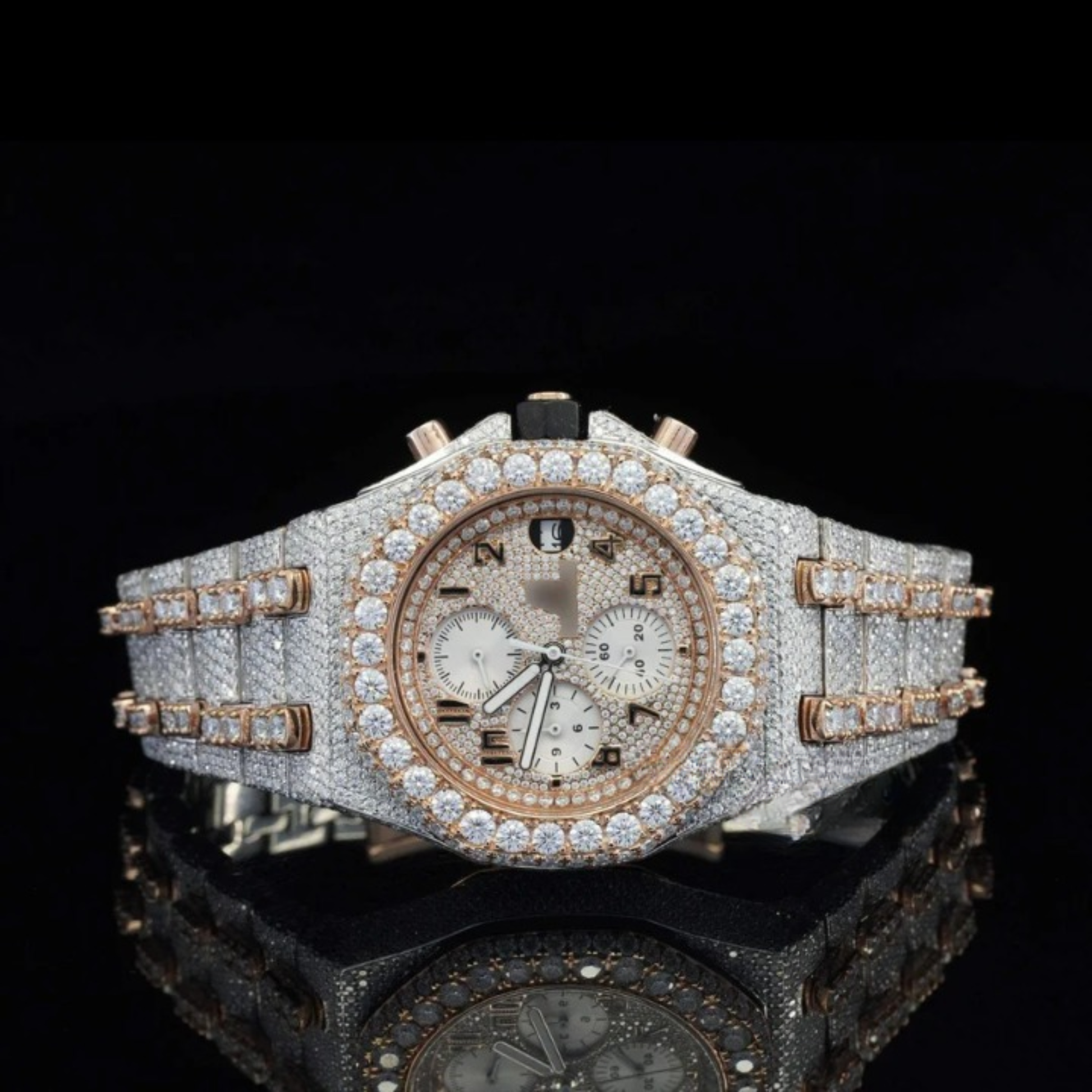 Fabulous Automatic Moissanite Diamond Iced Out Wrist Watch For Men