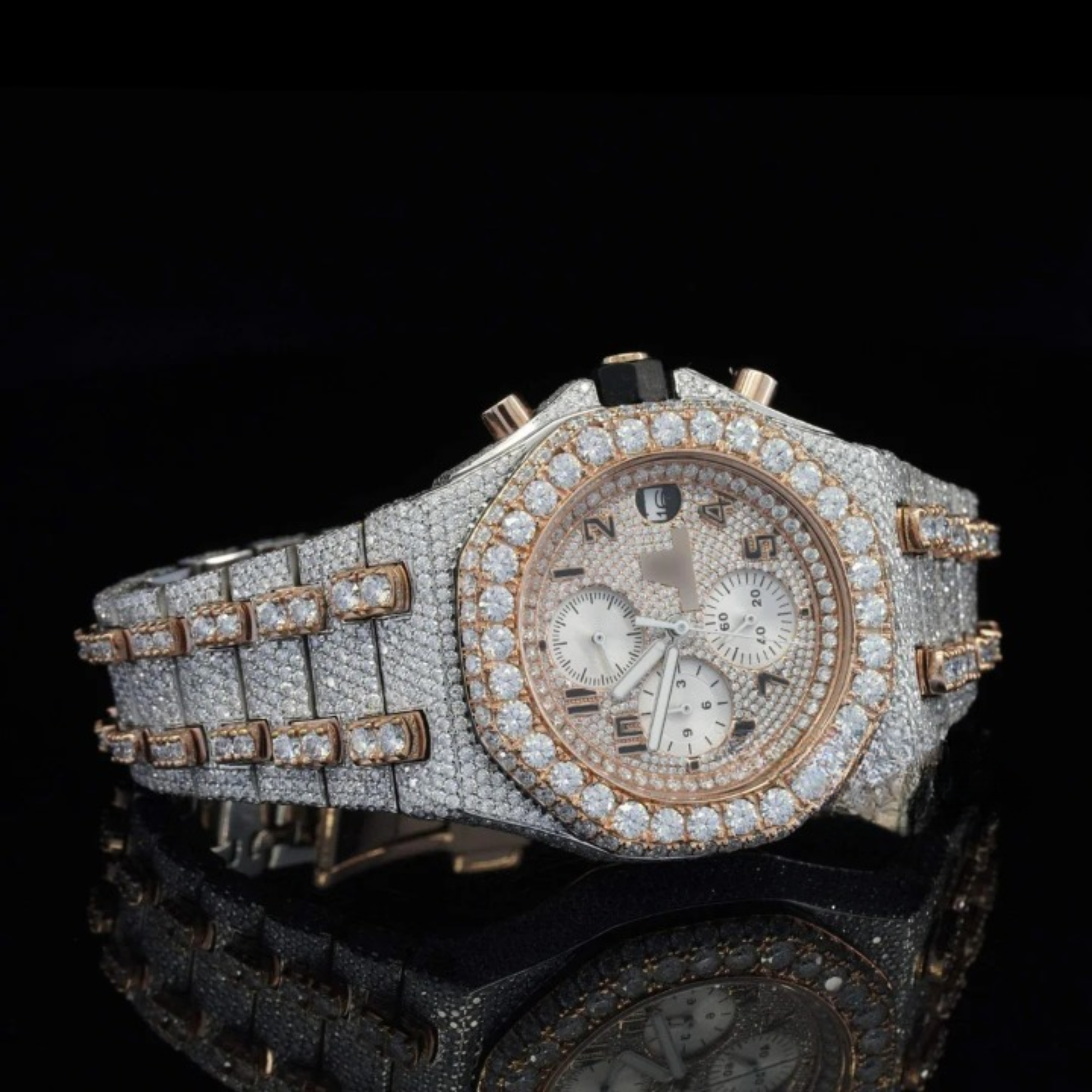 Fabulous Automatic Moissanite Diamond Iced Out Wrist Watch For Men