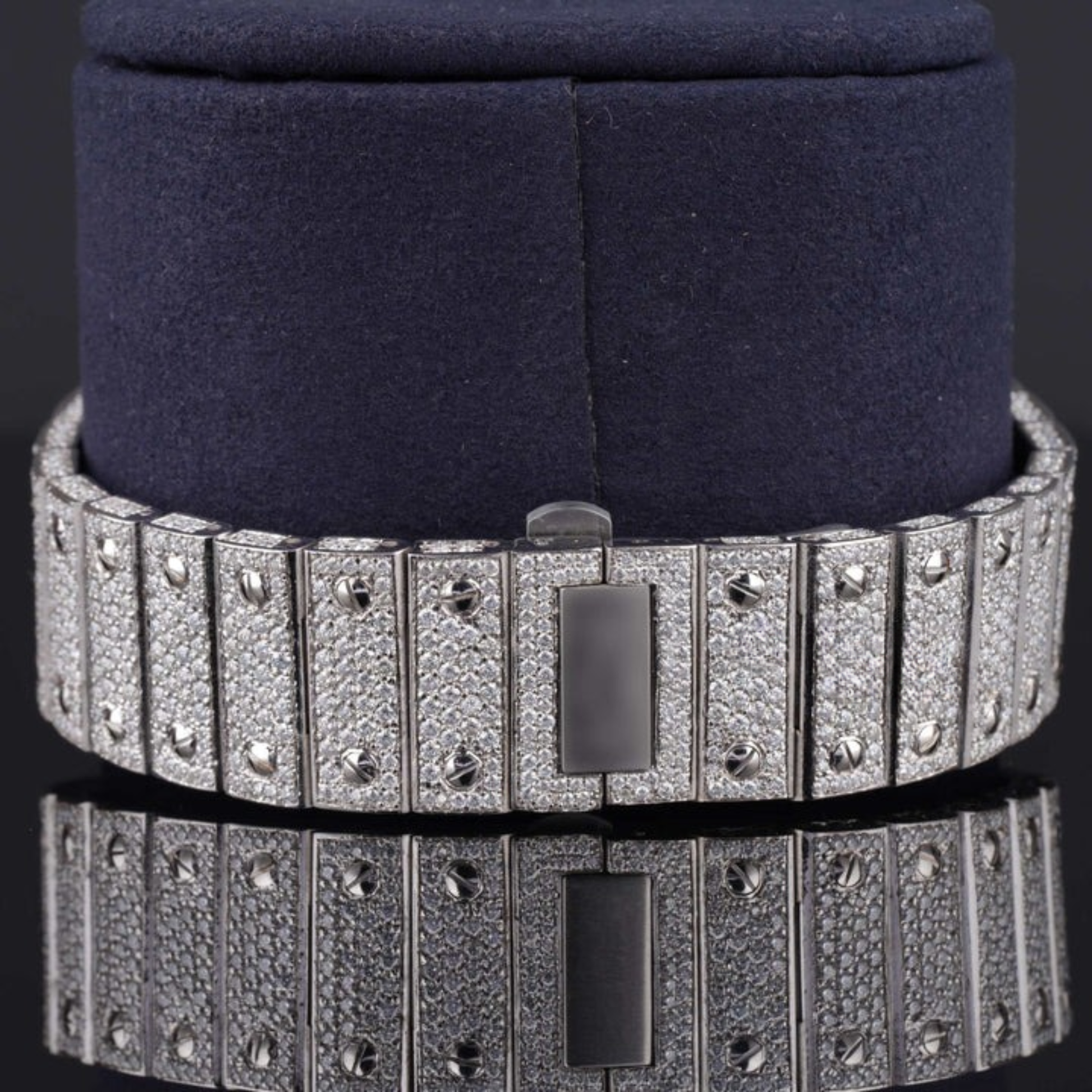 Rainbow Design Roman Number Fully Automatic Moissanite Watch