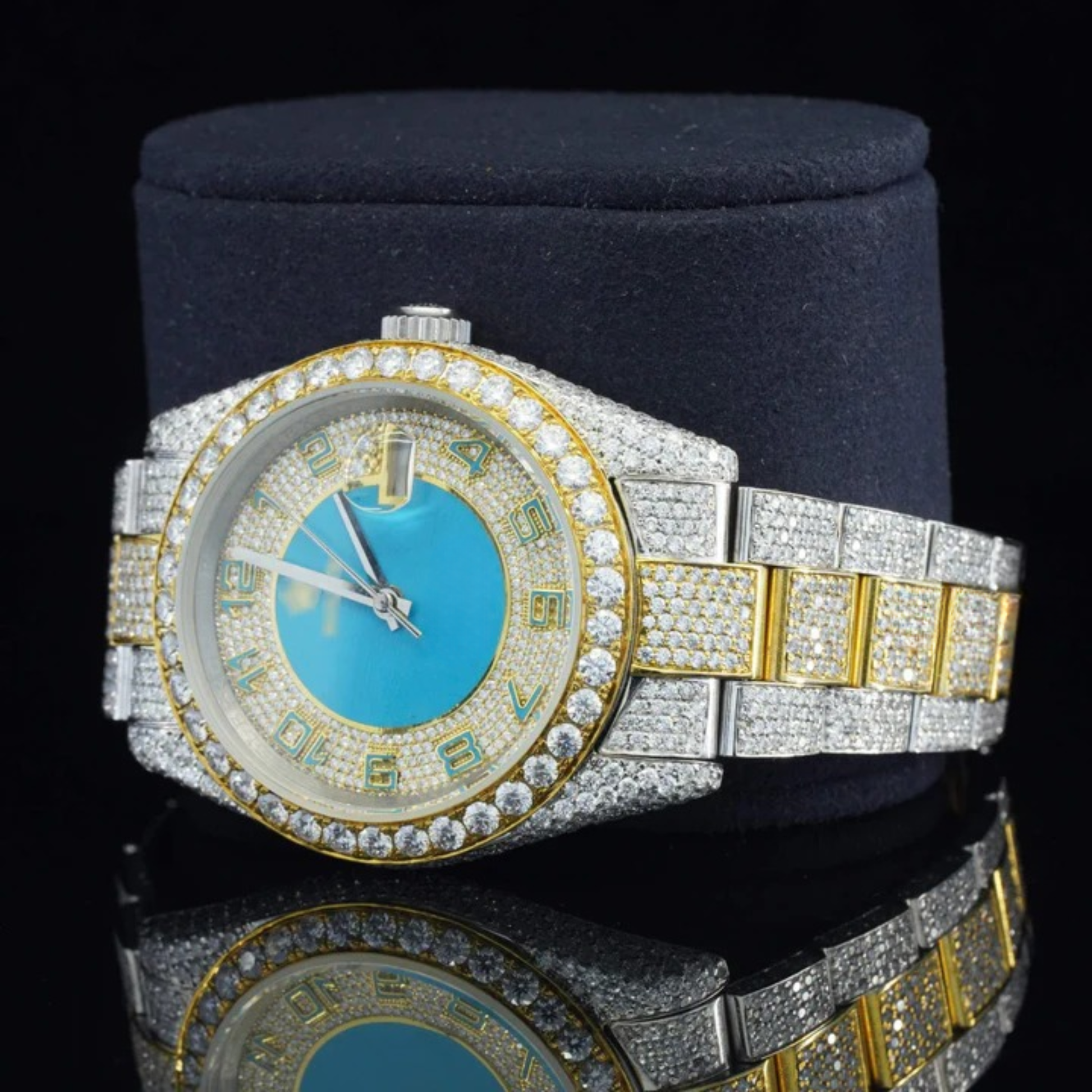 Pretty Iced Out Automatic Superior Moissanite Diamond Watch