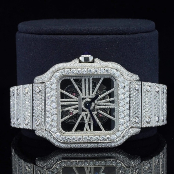 Moissanite Diamond Watch In Unique Style Fully Iced Out Watch Custom