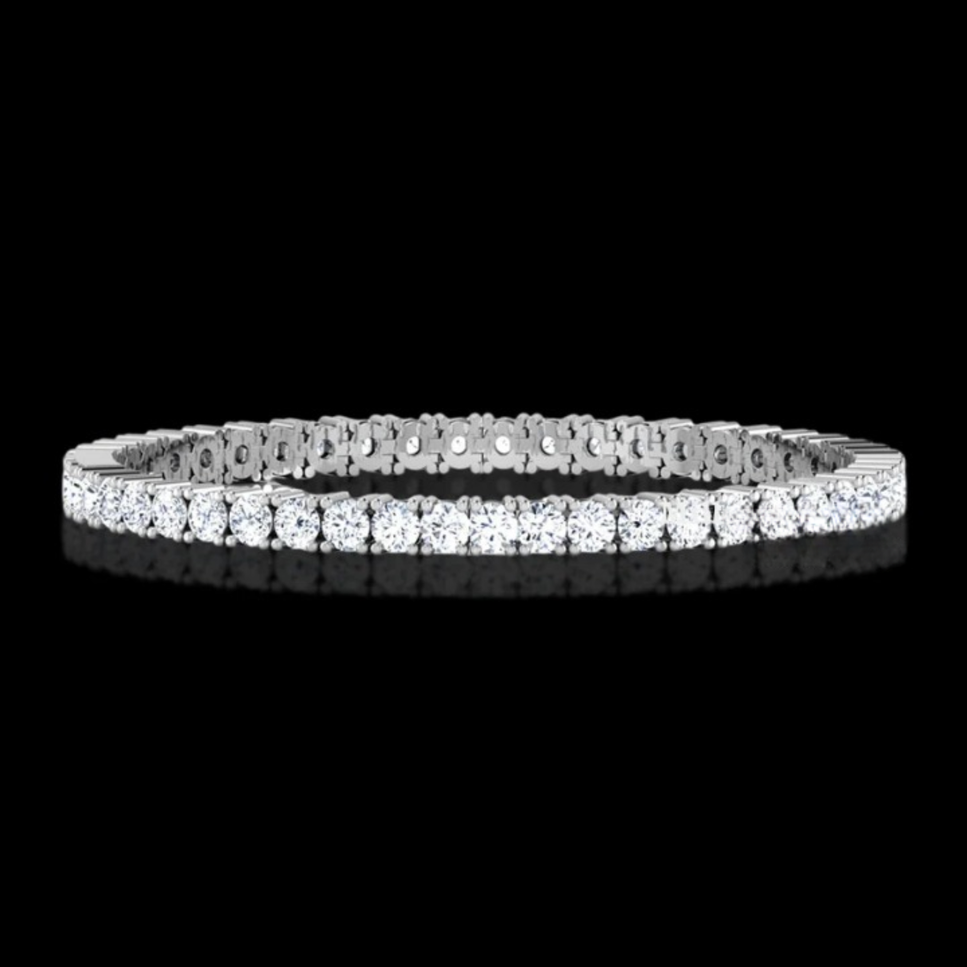 3.00MM Moissanite Round Diamond Unisex Tennis Bracelet