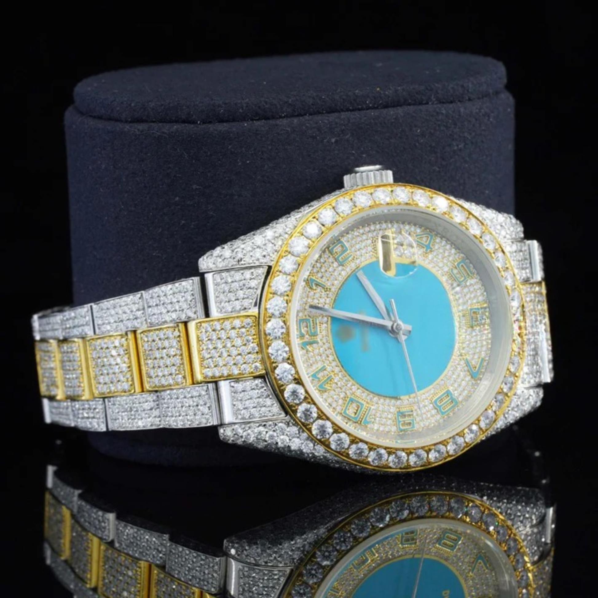 Pretty Iced Out Automatic Superior Moissanite Diamond Watch