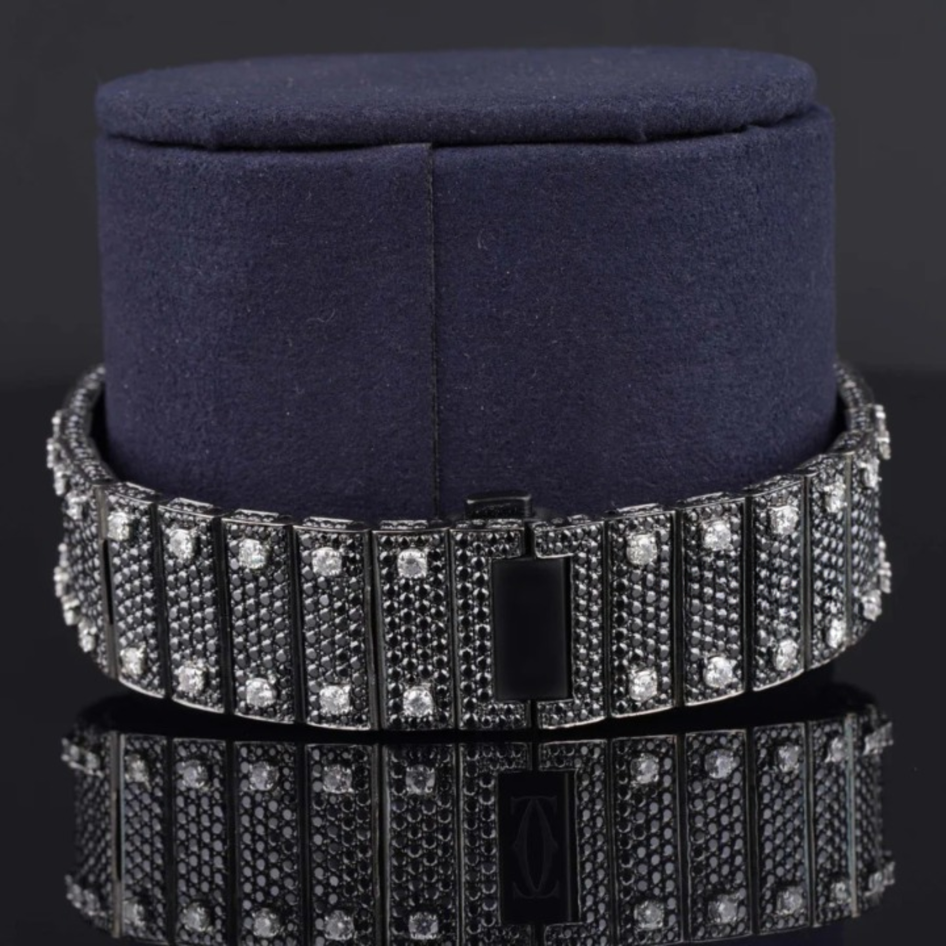 Optimus Moissanite Black Diamond Iced Out Automatic Watch