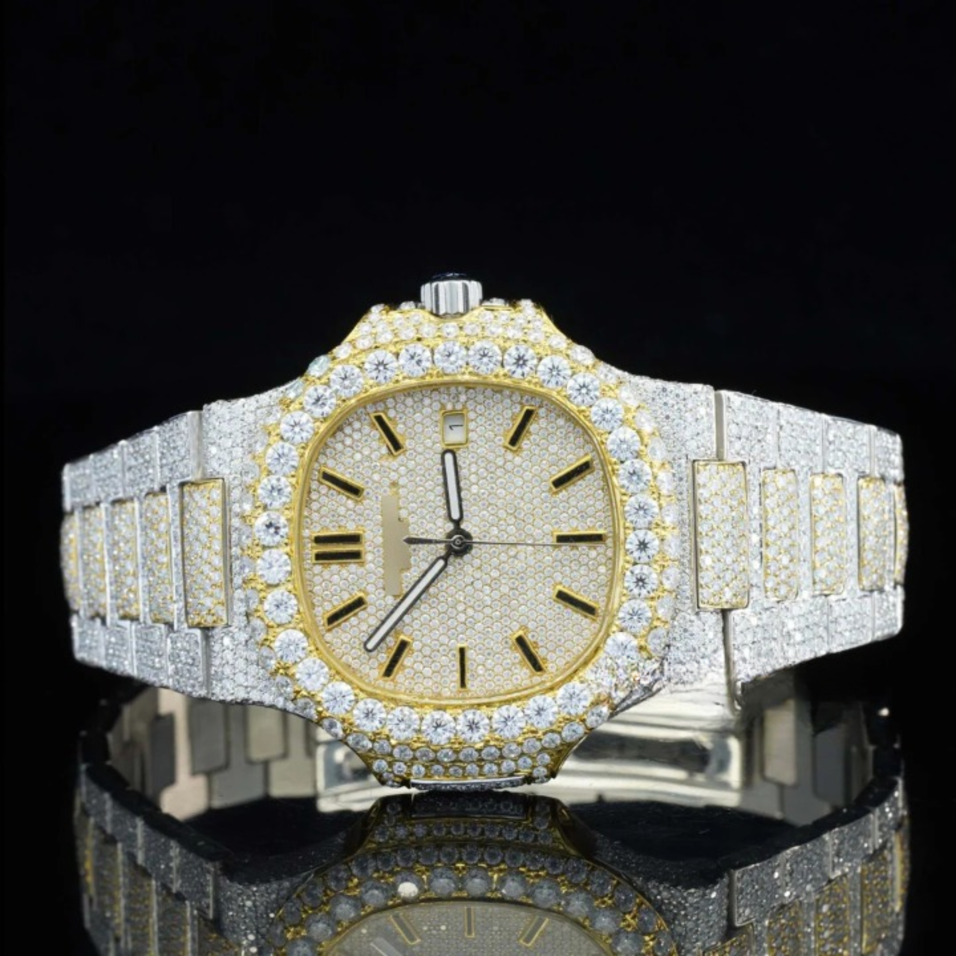 Stylish Full Body Moissanite Diamond Iced Out Automatic Watch