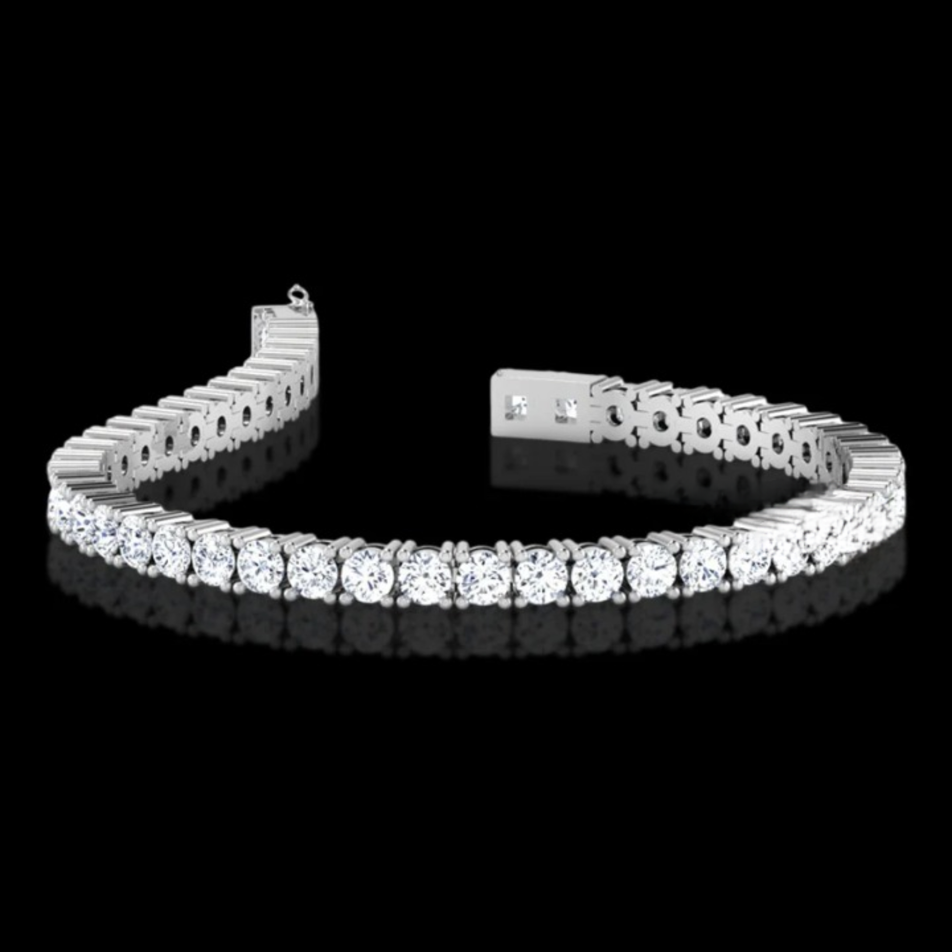 3.00MM Moissanite Round Diamond Unisex Tennis Bracelet