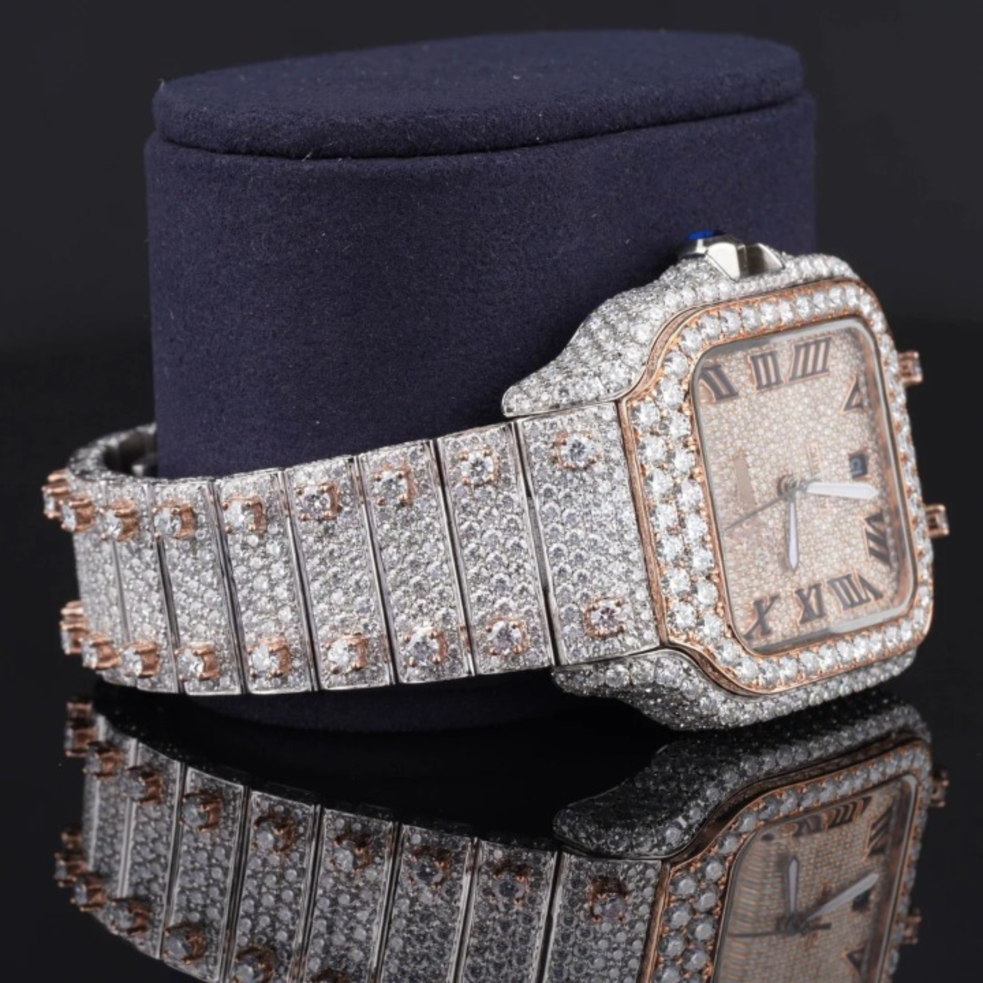 Unique Moissanite Watch Iced Out And Fully Automatic
