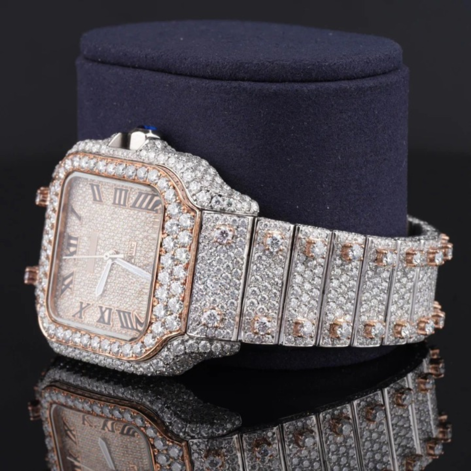 Unique Moissanite Watch Iced Out And Fully Automatic