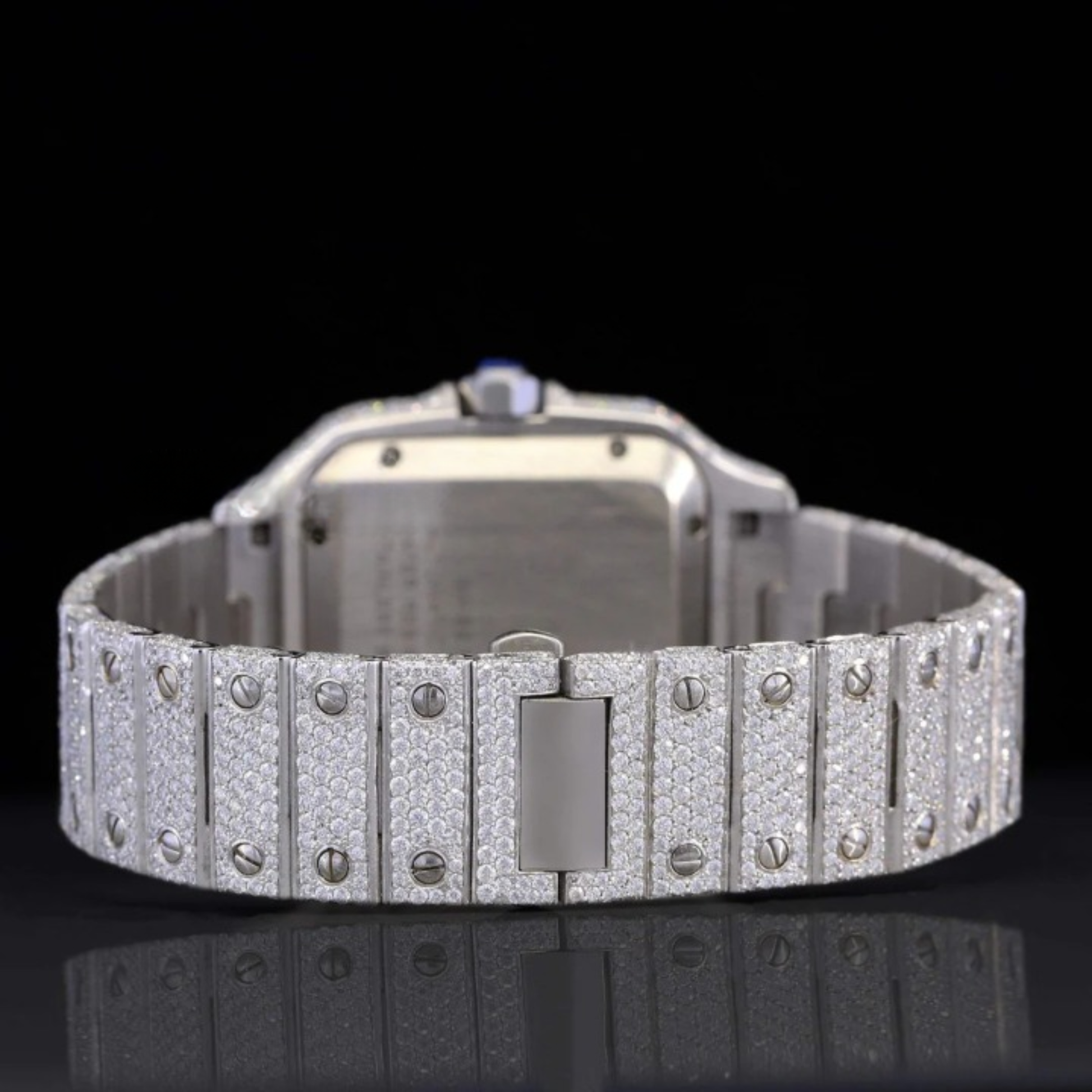 Moissanite Watch Roman Number Fully Body Diamond Automatic Watch For Men